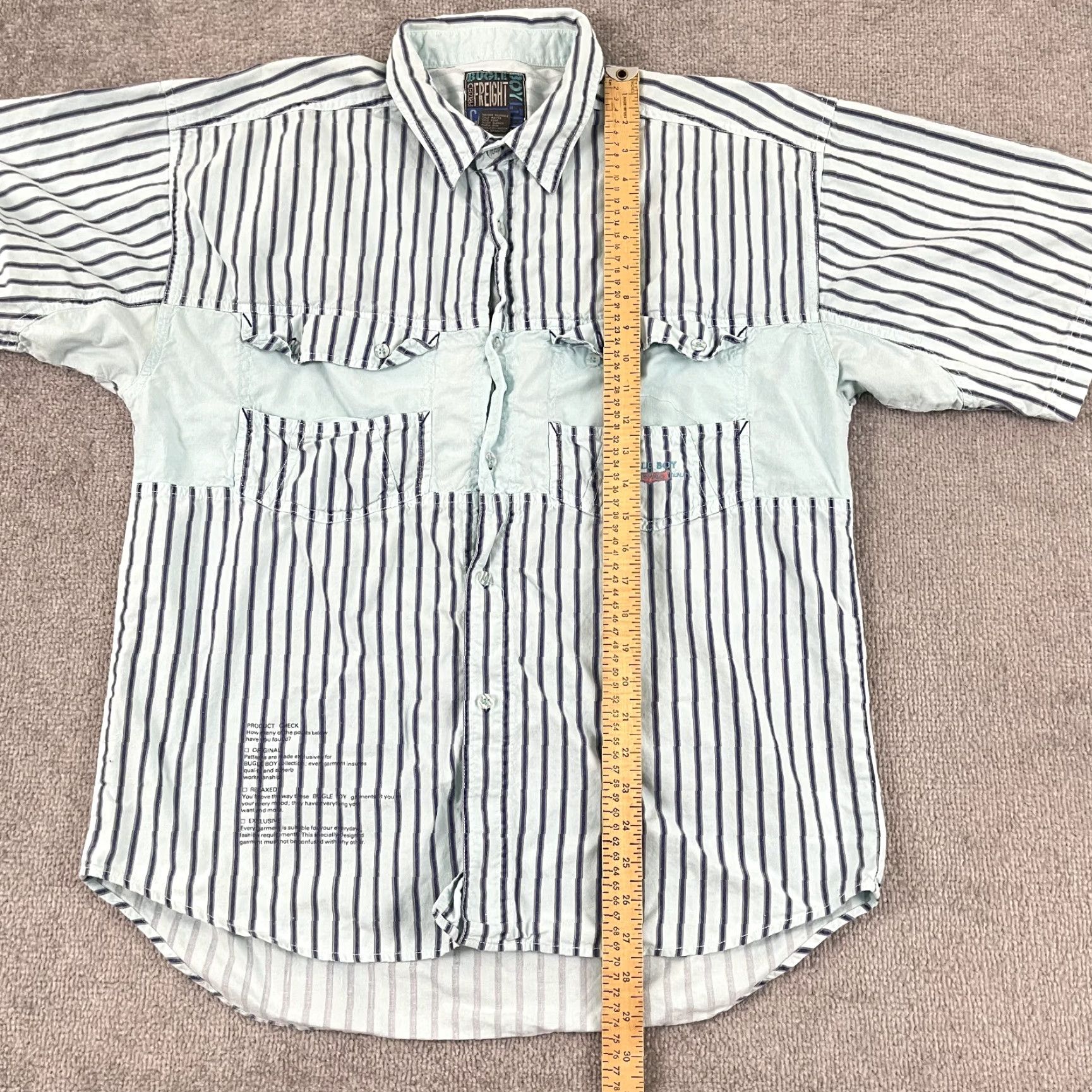 Bugle Boy VINTAGE Bugle Boy Shirt Mens XL Blue Striped Button-Up Regular 90s Casual Workwear Mens Size US XL / EU 56 / 4 - 6 Thumbnail