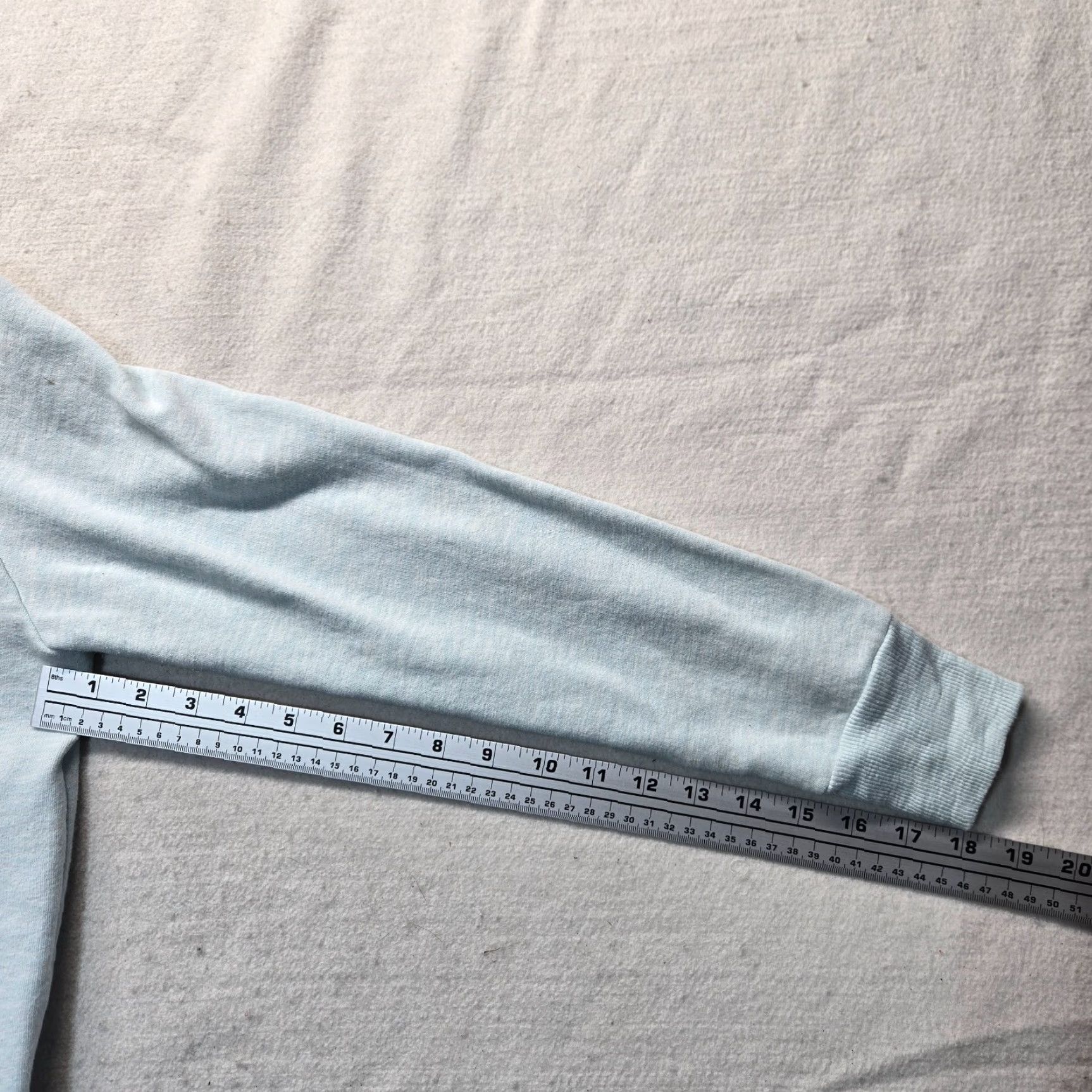 Faded Glory Faded Glory Light Blue Sweater Hoodie Pullover Long Sleeve Adult Women's L Large Knit Cotton Regular Solid Modern Casual Jacket? Size L / US 10 / IT 46 - 5 Thumbnail