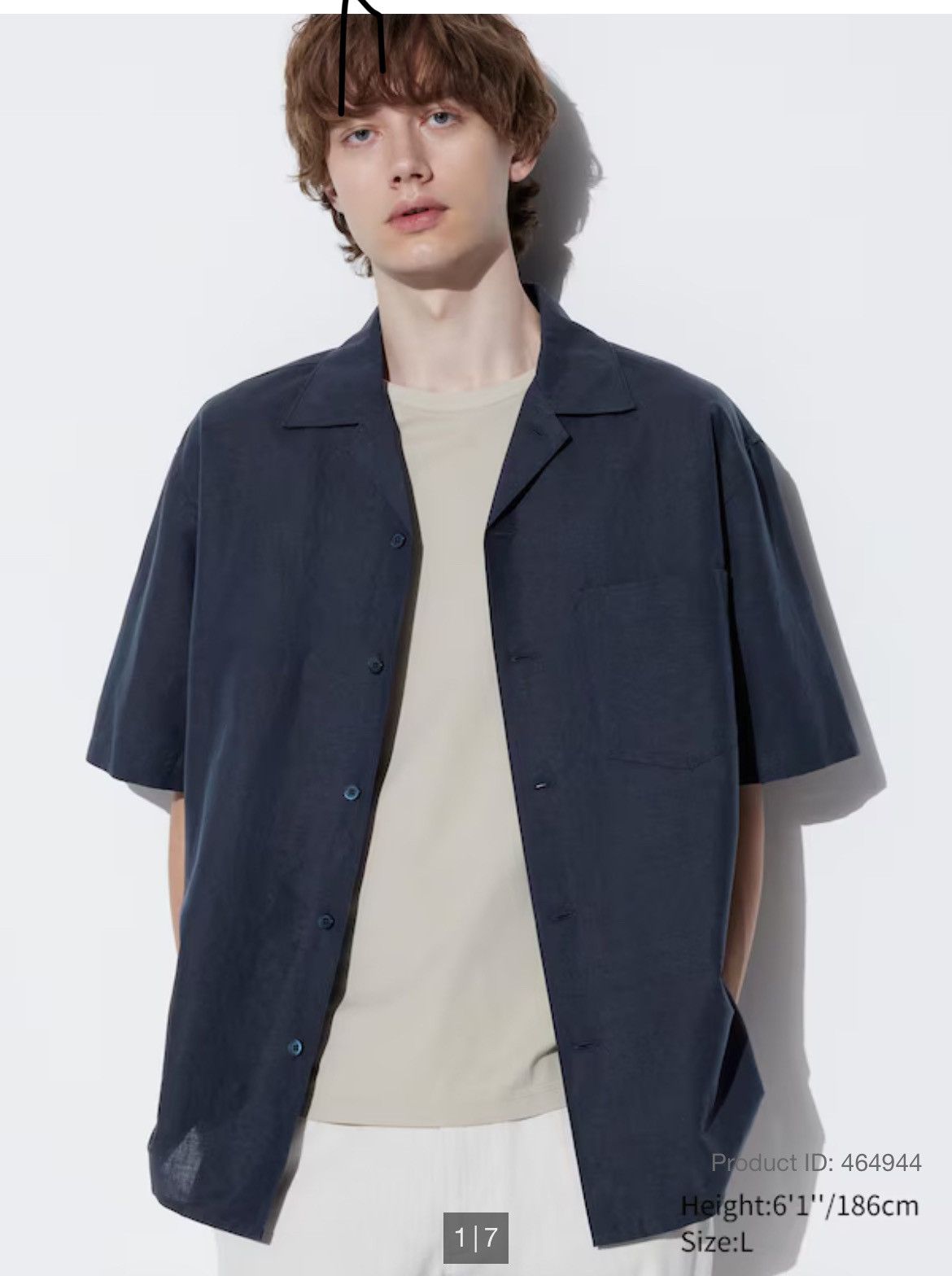 Uniqlo Linen Camp Collar shirt Size US M / EU 48-50 / 2 - 1 Preview