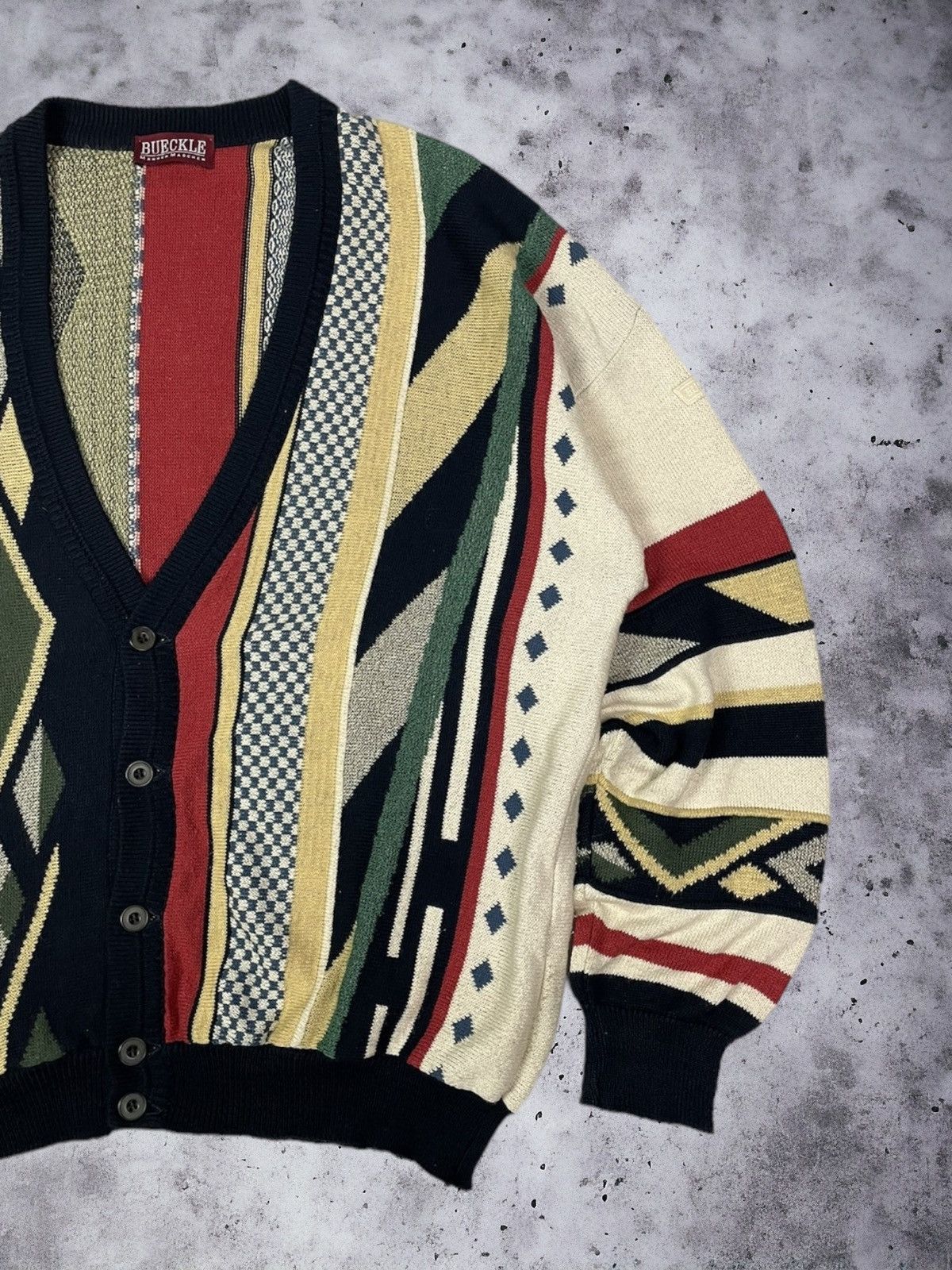 Coogi Coogi Style Vintage Cardigan Knit 3D Sweater Button Up Size US XL / EU 56 / 4 - 3 Thumbnail