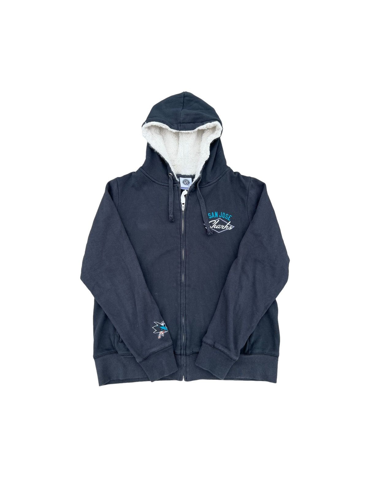 Vintage San Jose Sharks Womens Full Zip NHL Sweatshirt Hoodie XL Grailed