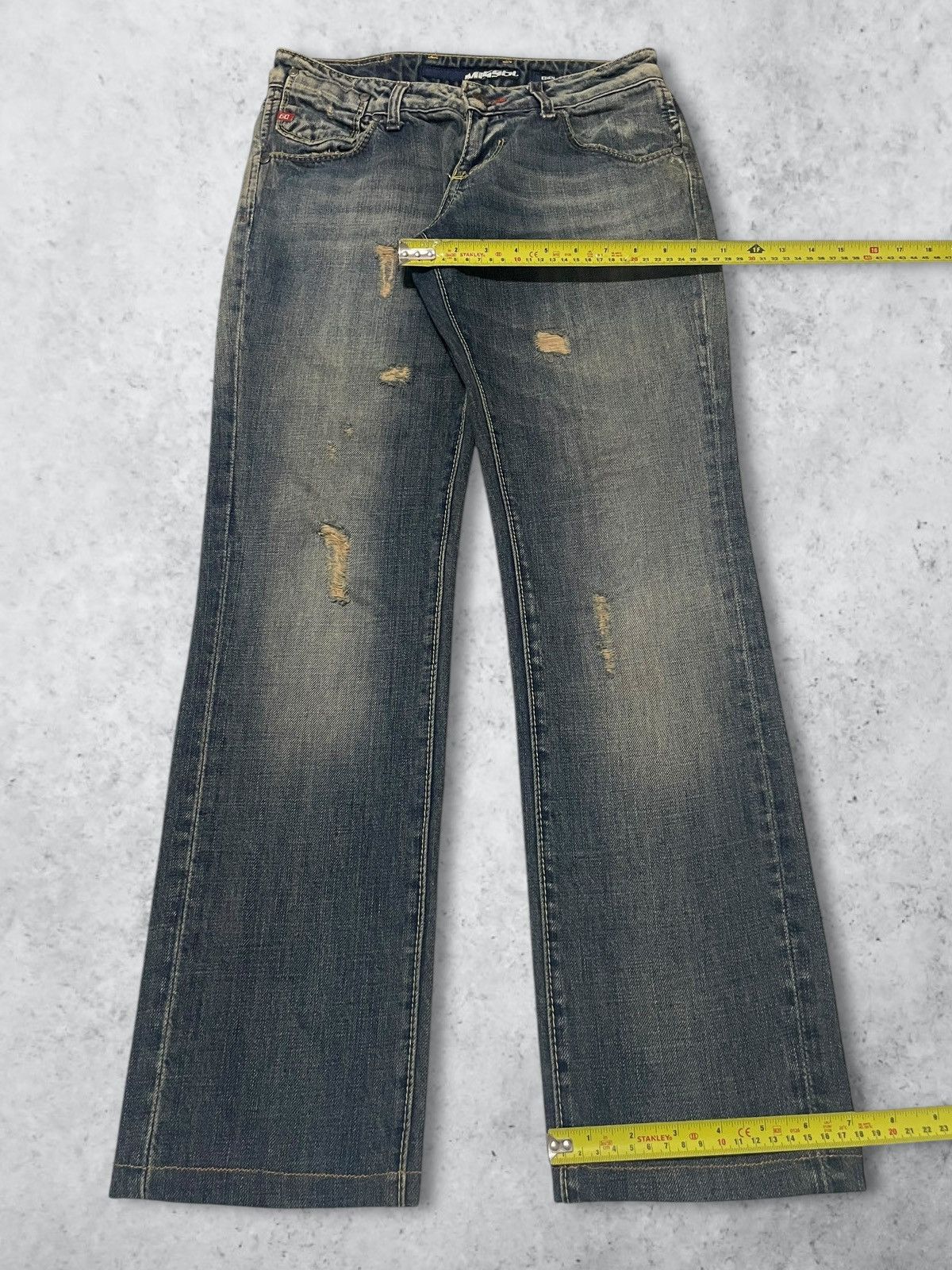 Miss Sixty Vintage Miss Sixty Sand Wash Ripped Italian Designer Jeans Size 28" / US 6 / IT 42 - 17 Thumbnail