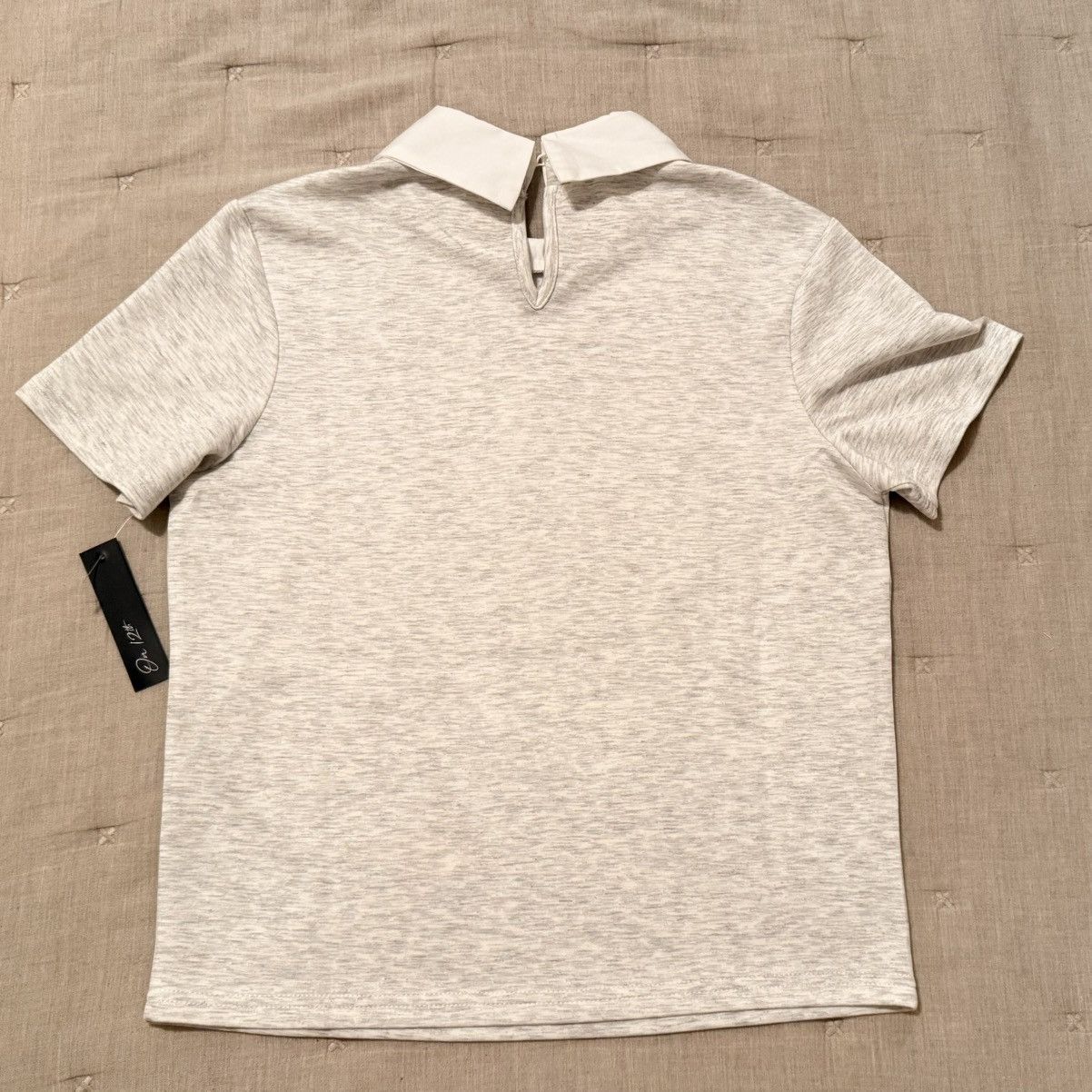 Other On 12th Feminine light gray top with a white collar Size S / US 4 / IT 40 - 3 Thumbnail