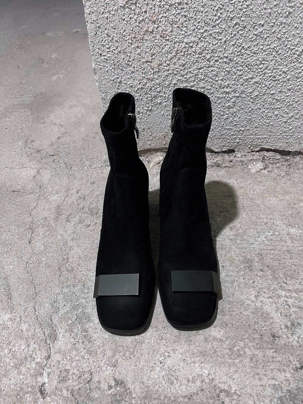 Rick Owens Detailed Suede Leather Avant Garde Heeled Ankle Boots Size US 7 / IT 37 - 1 Thumbnail