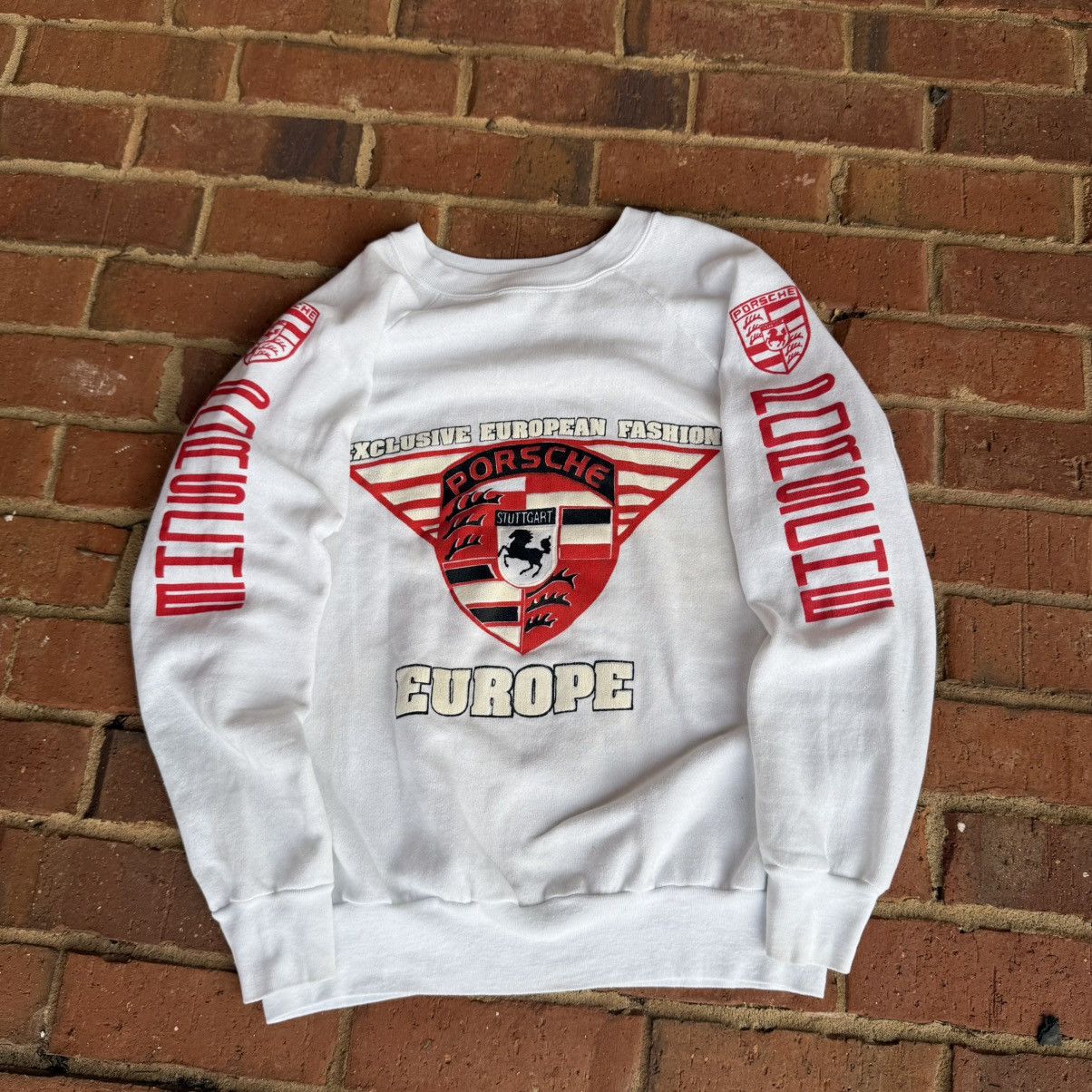 Vintage Vintage 1980s Europe Porsche Rare Crewneck Size US M / EU 48-50 / 2 - 1 Thumbnail