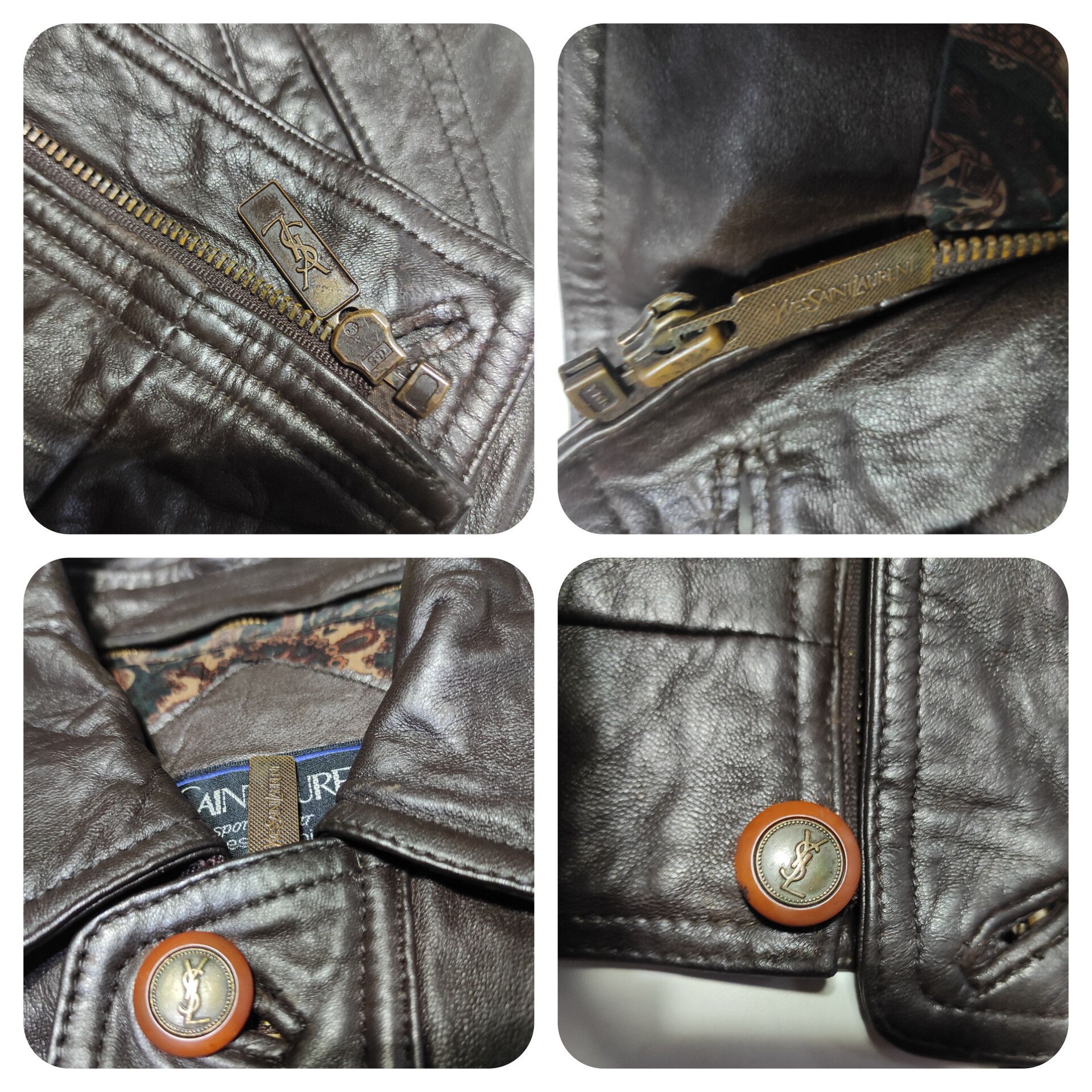 Yves Saint Laurent Beautiful Yves Saint Laurent Bomber jacket Genuine Leather Size US L / EU 52-54 / 3 - 9 Thumbnail
