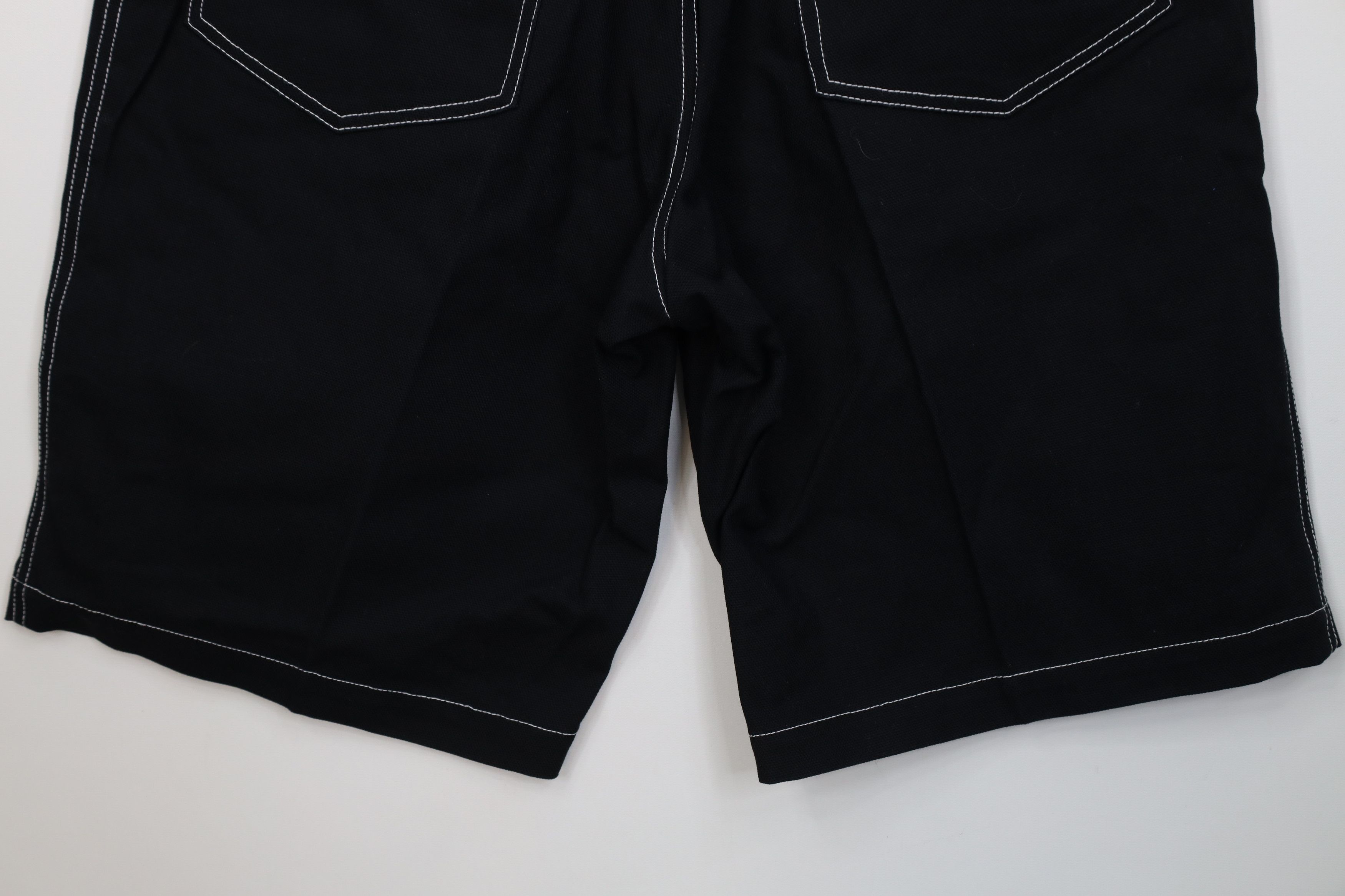 Vintage Vintage 90s Streetwear Canvas Baggy Fit Shorts Black Cotton Size US 30 / EU 46 - 11 Thumbnail