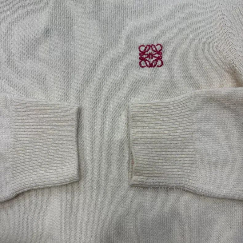 Loewe Loewe White Sweater with Logo on Chest Size M / US 6-8 / IT 42-44 - 6 Thumbnail