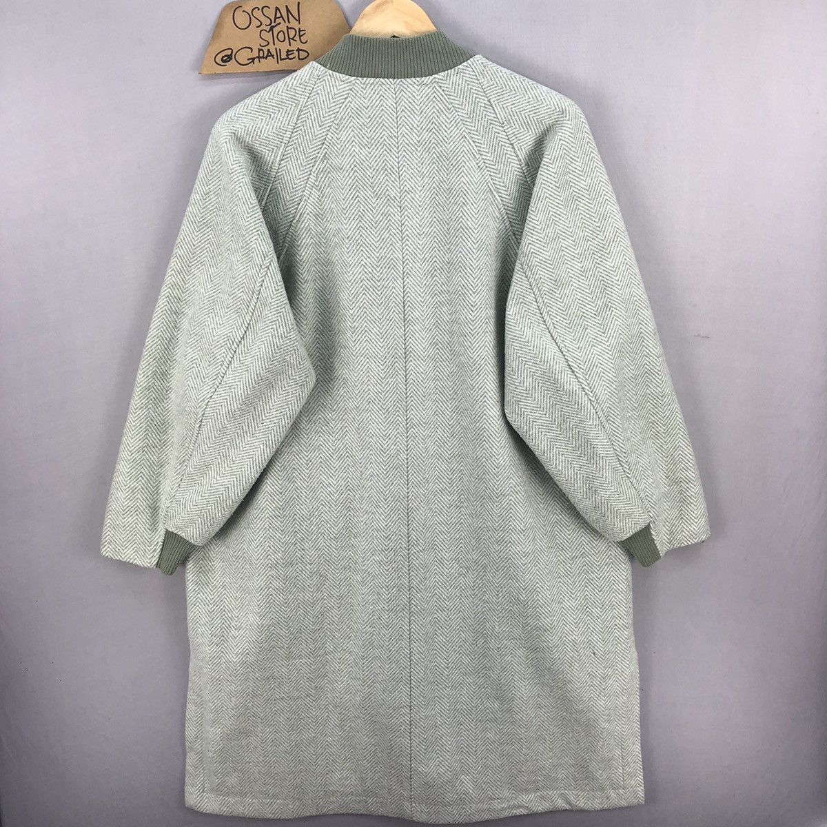 Japanese Brand Y2K Coen Herringbone Long Wool Jacket Size US M / EU 48-50 / 2 - 9 Thumbnail