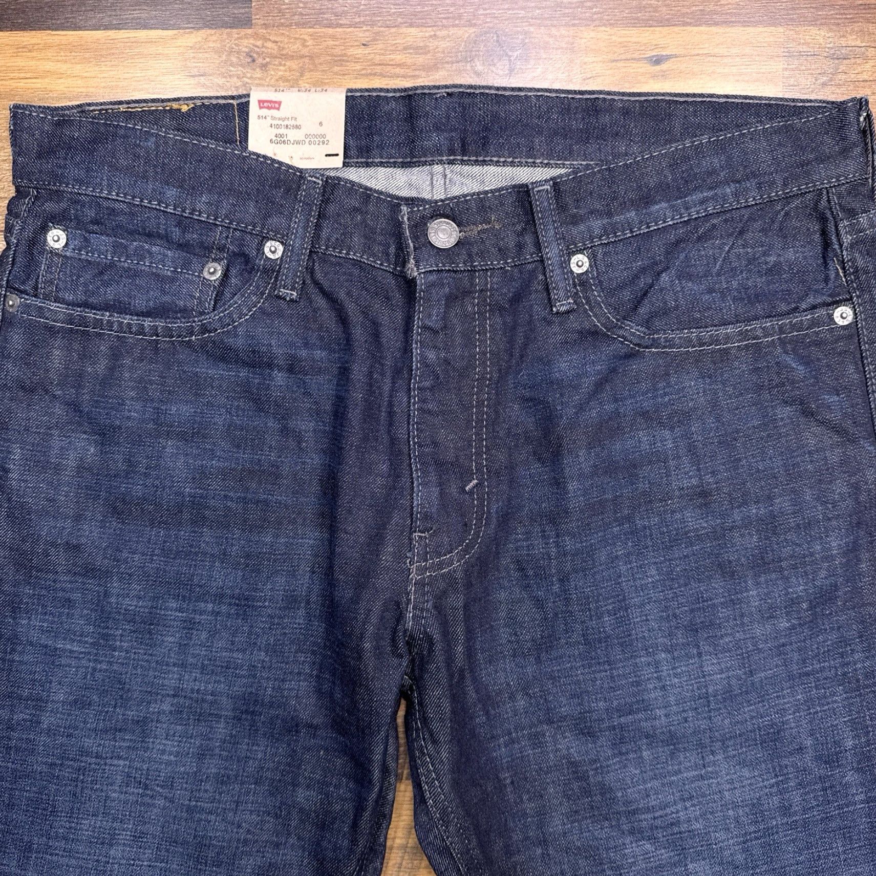 Levi's Levi's 514 Straight Jeans Mens 34x34 Mid Rise Slim Fit Denim Blue 5-Pocket Size US 34 / EU 50 - 4 Thumbnail