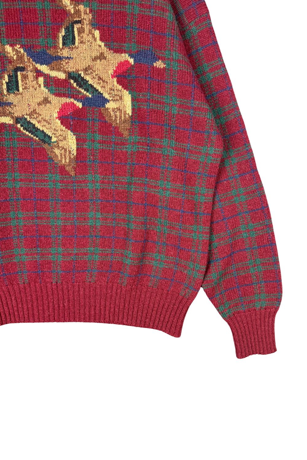 Polo Ralph Lauren fw93 Polo Ralph Lauren Double Duck Intarsia Plaid Sweater XL Size US XL / EU 56 / 4 - 6 Thumbnail