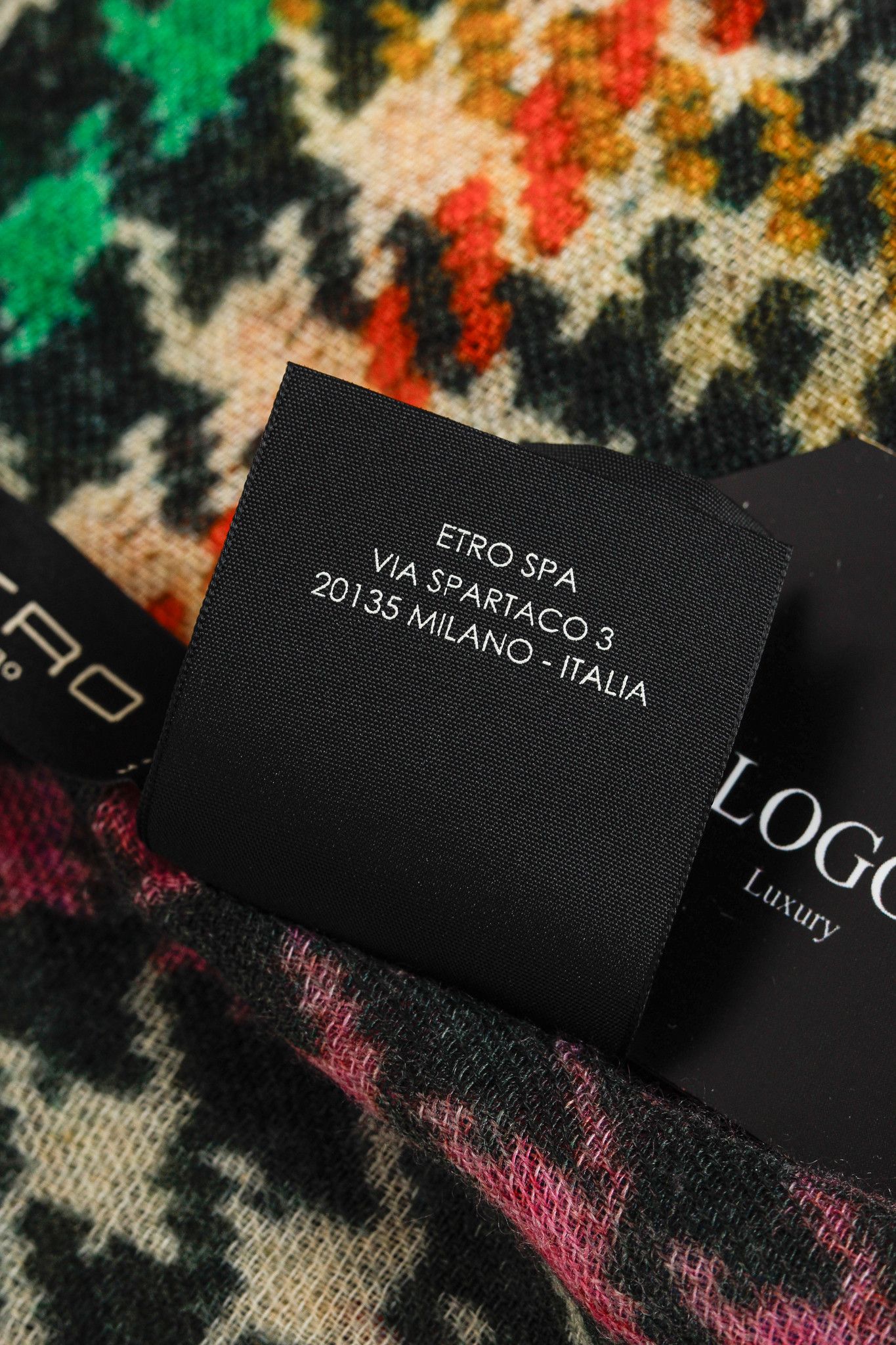 Etro Etro Beige & Black Multicoloured Houndsooth Cashmere Scarf Size ONE SIZE - 5 Thumbnail