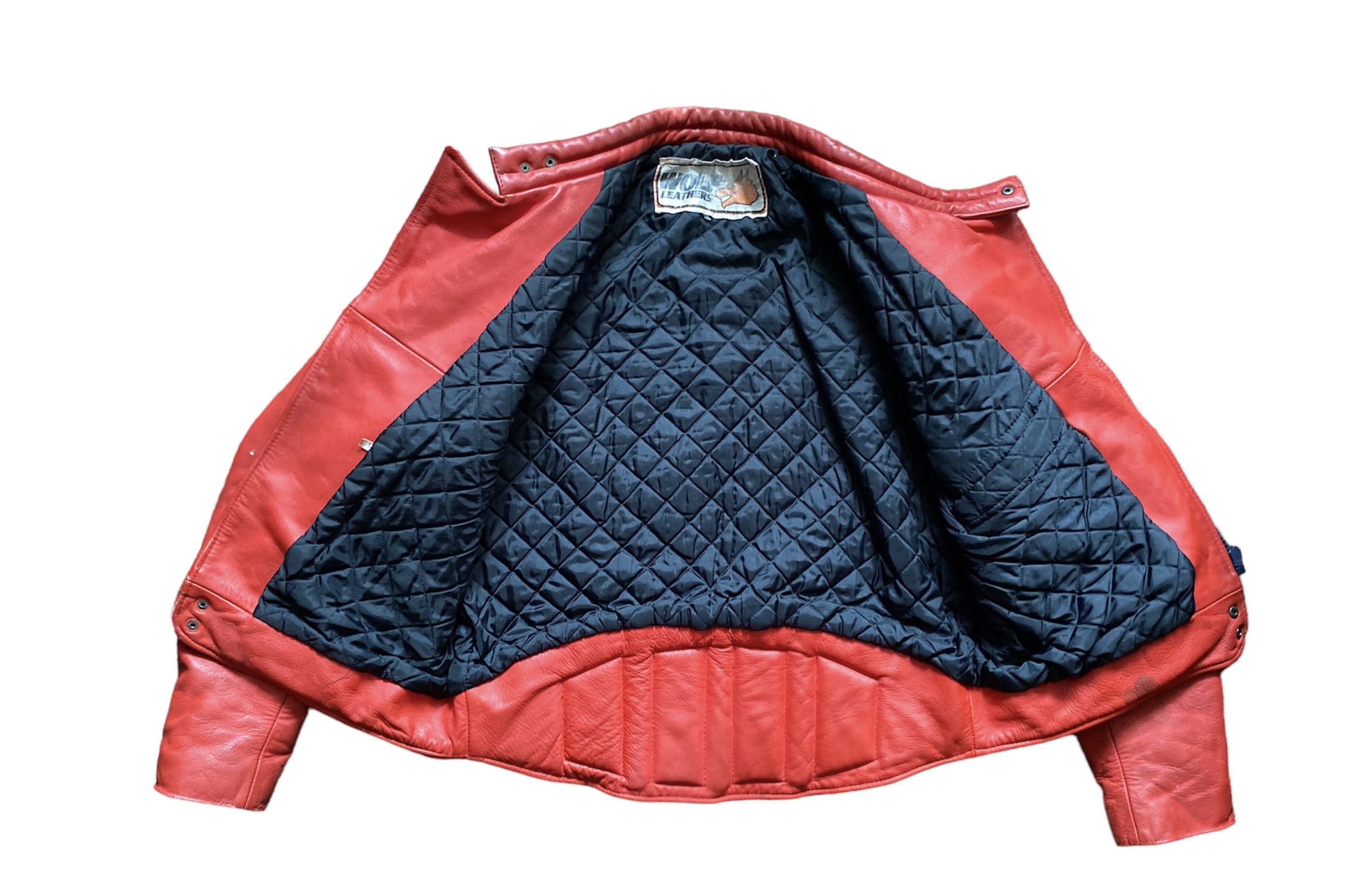 Vintage Rare UK Vintage 80s Wolf Leathers Biker Jacket Cafe Racer Size US XL / EU 56 / 4 - 8 Thumbnail