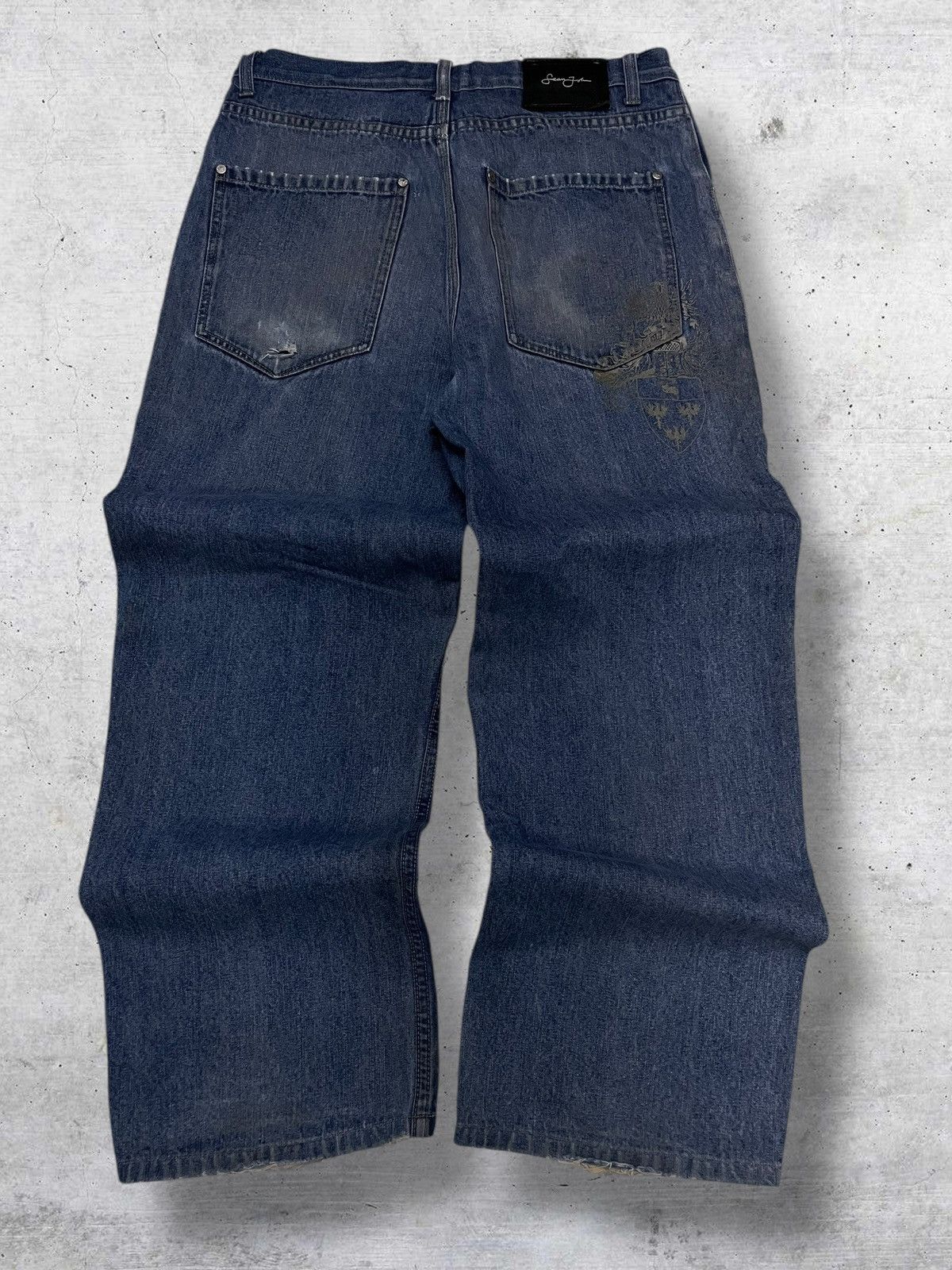 Sean John VINTAGE SEAN JOHN OG 90S DESIGNER STREETWEAR BAGGY Y2K DENIM Size US 31 - 8 Thumbnail