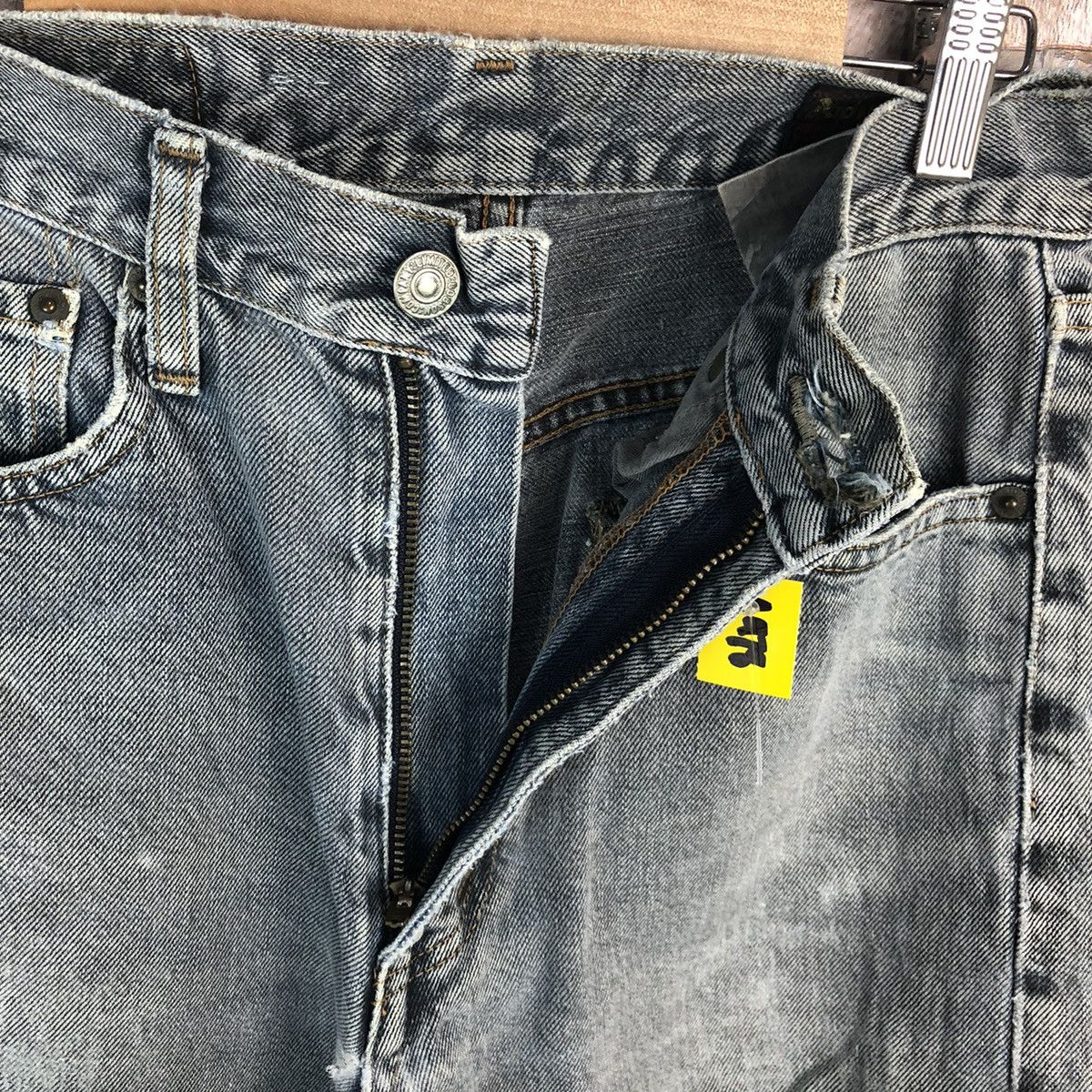Japanese Brand Bobson Black Distressed ripped Denim Pants #A978 Size US 28 / EU 44 - 13 Thumbnail