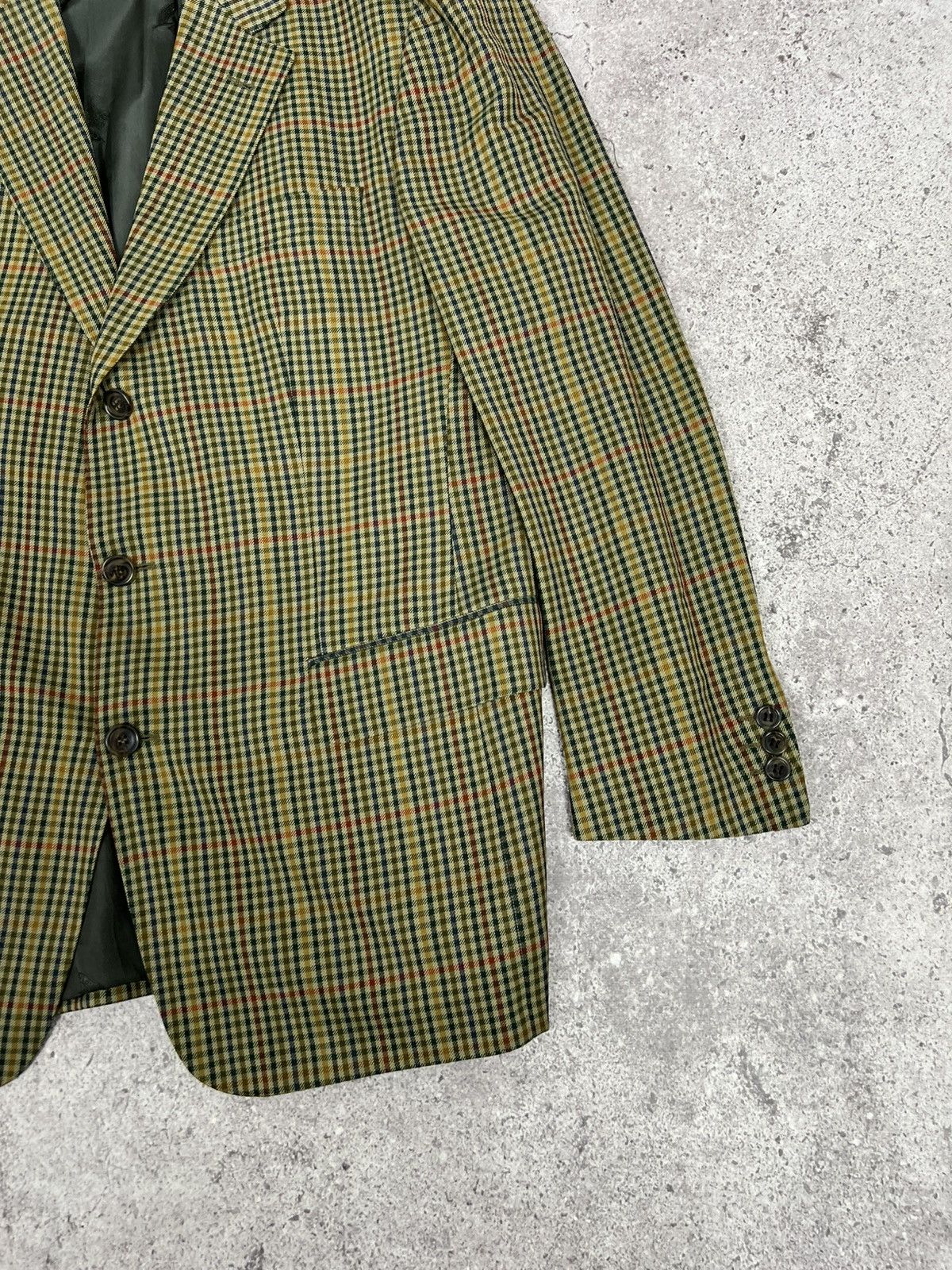Burberry Vintage Burberrys Wool Blazer Jacket Lining Monogram Size 50R - 6 Thumbnail