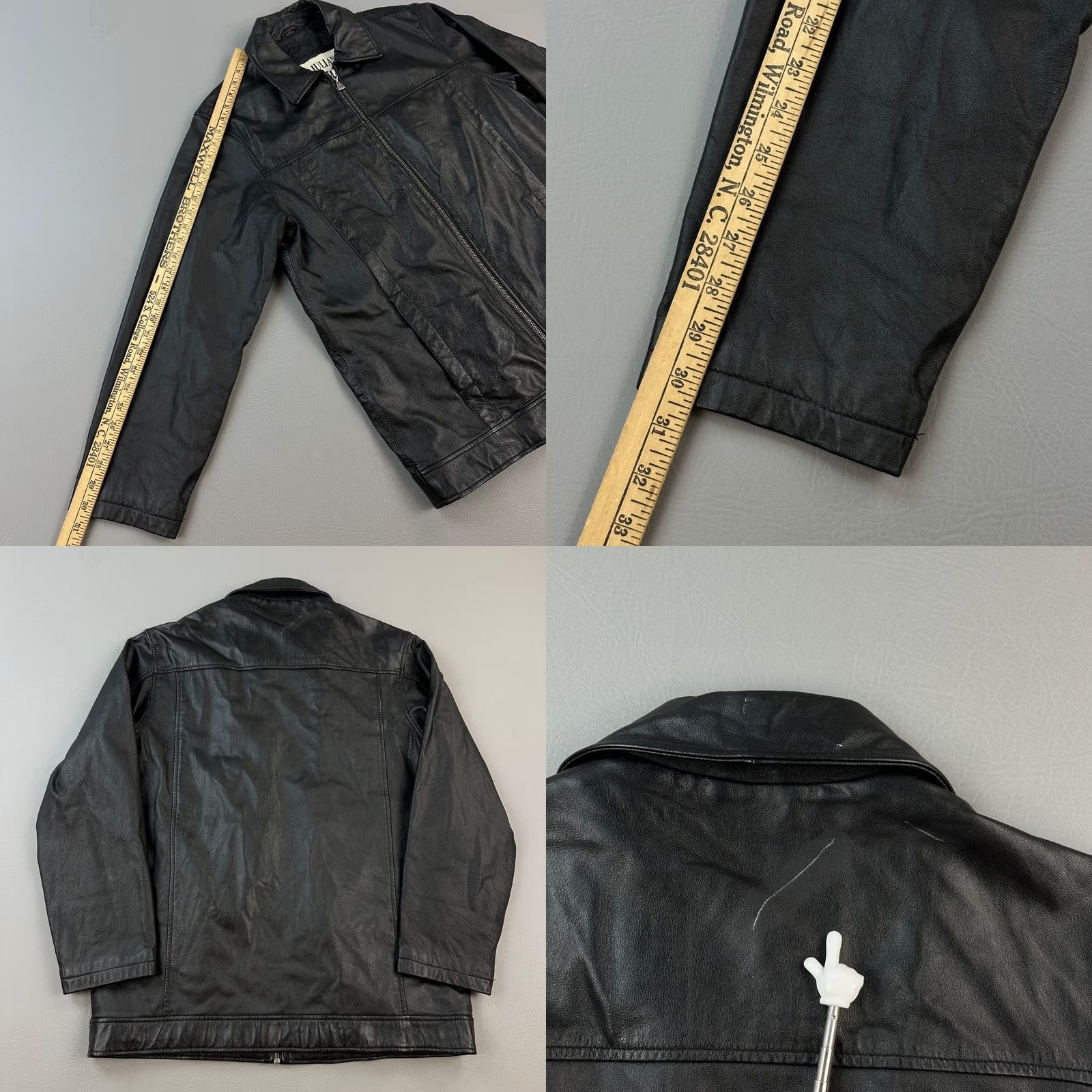 Vintage VINTAGE Wilsons Leather M Julian Jacket Mens Small Black Leather Moto Biker Full Zip Jacket Size US S / EU 44-46 / 1 - 9 Thumbnail