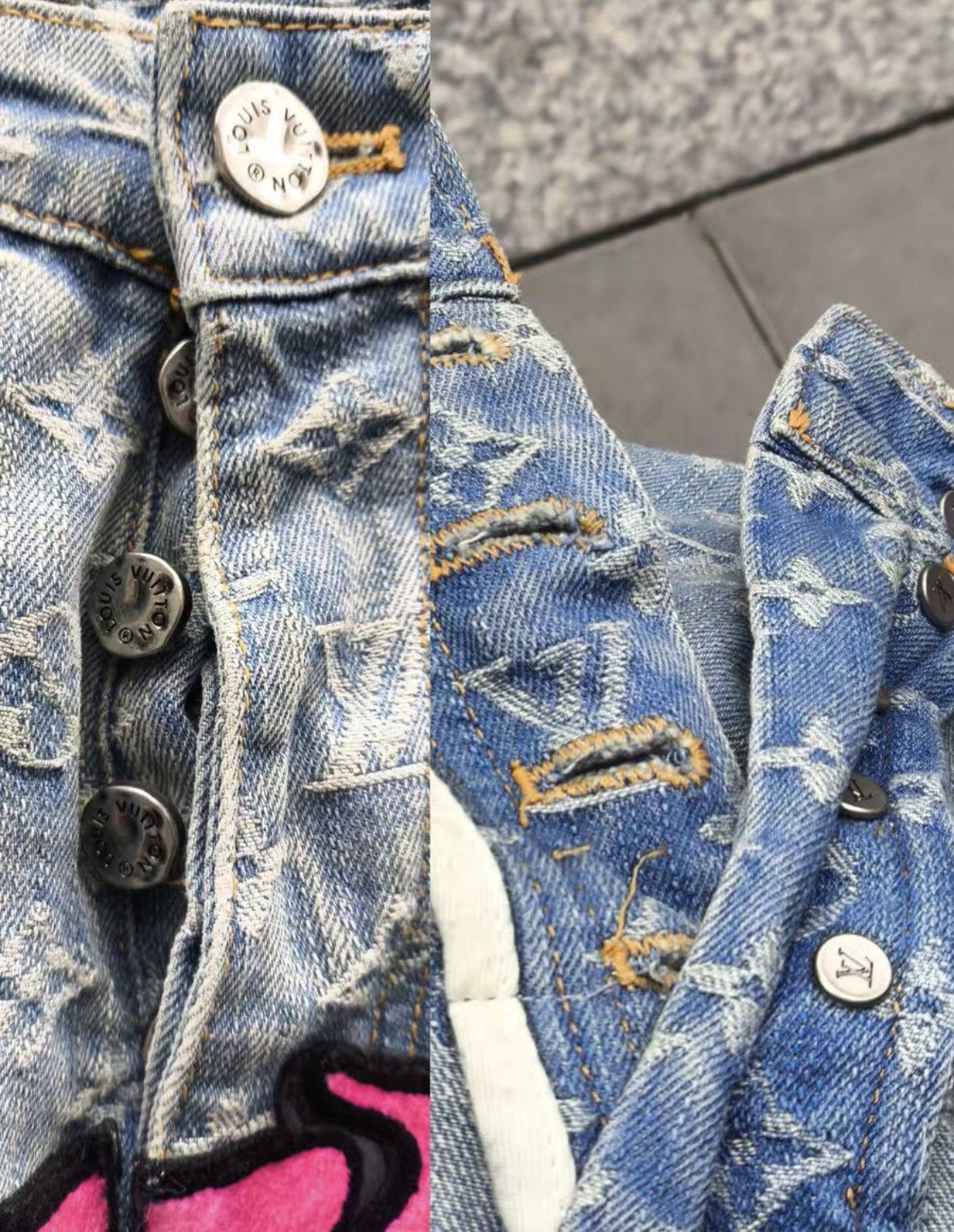 Louis Vuitton Louis Vuitton Graffiti Printed Denim Pants. Size US 32 / EU 48 - 5 Thumbnail