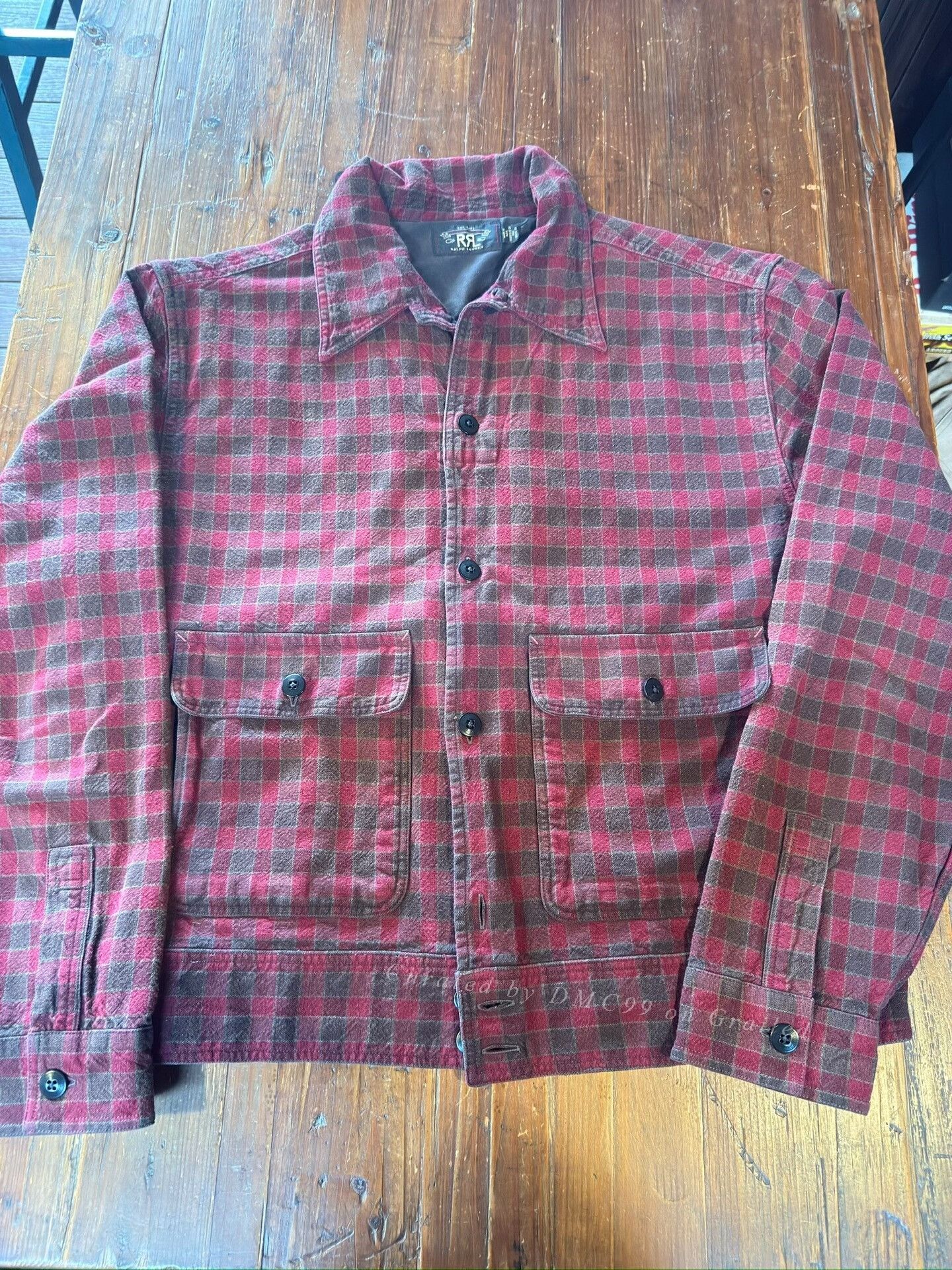 RRL Ralph Lauren RRL Ralph Lauren Red Gray Plaid Work Jacket Size US XL / EU 56 / 4 - 1 Thumbnail