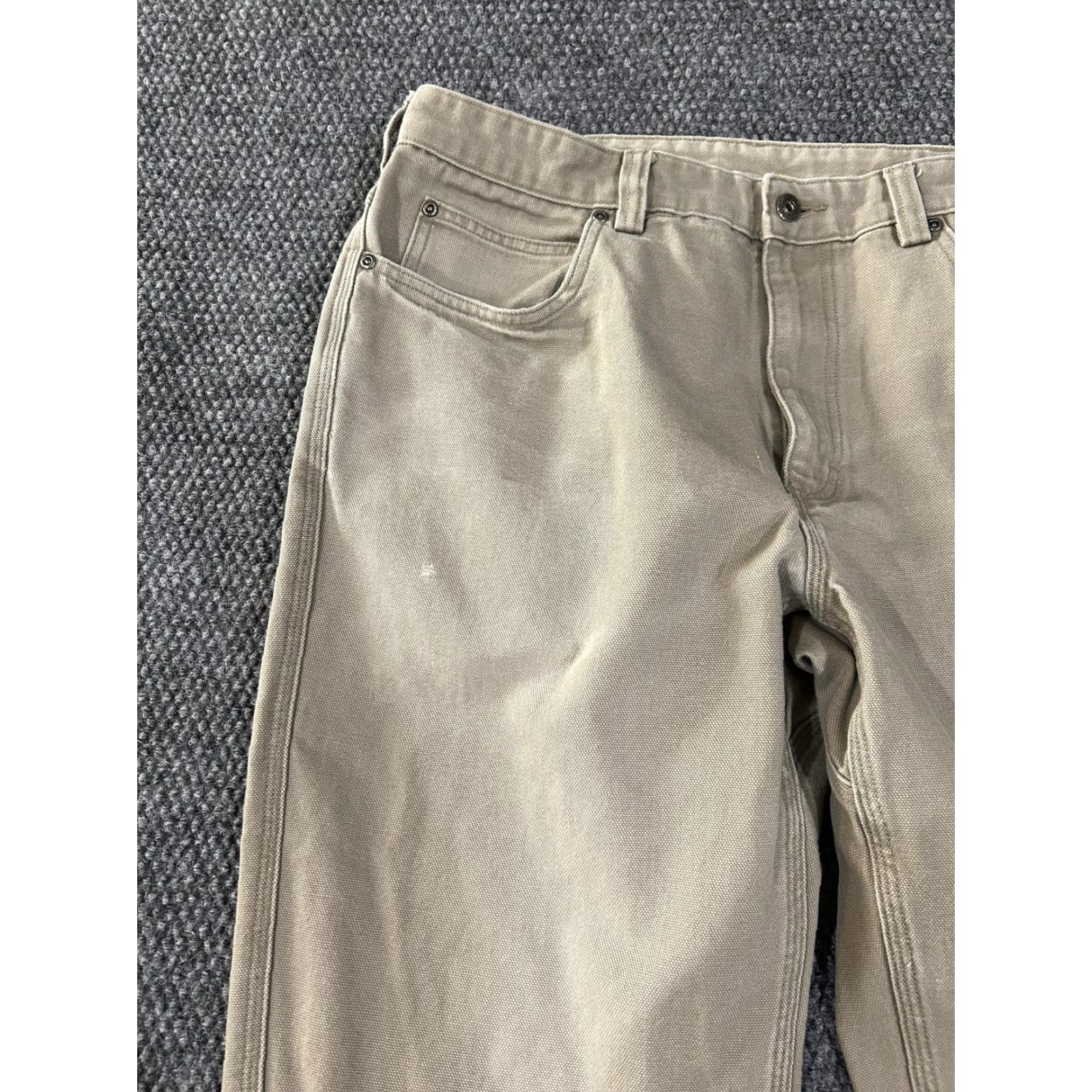 Duluth Trading Company Duluth Trading Co Pants Mens 36x34 Tan Canvas Work Jeans Utility Durable Size US 36 / EU 52 - 4 Thumbnail