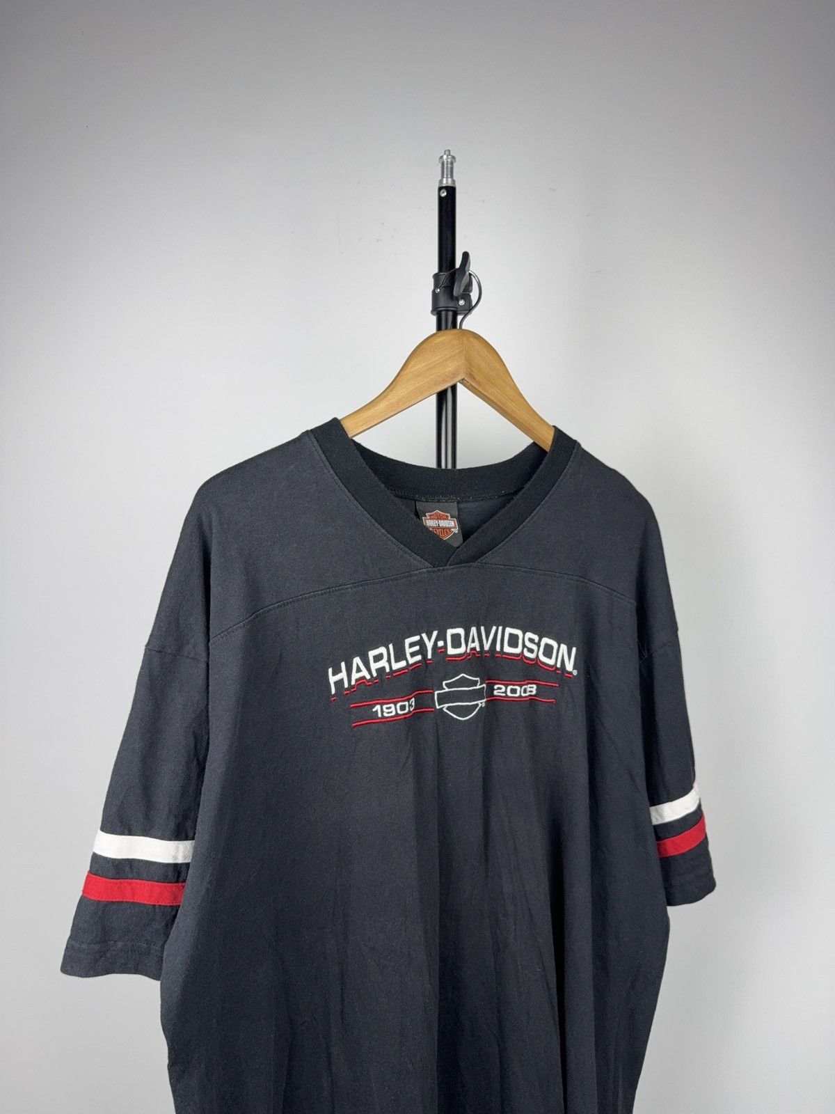 Harley Davidson Harley-Davidson NEW YORK CITY V-Neck T-Shirt Made USA 2XL Size US XXL / EU 58 / 5 - 3 Thumbnail