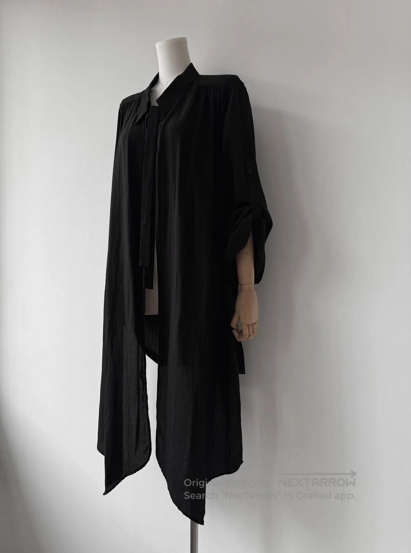 Limi Feu Yohji Yamamoto Black Flowing Shirt. Size S / US 4 / IT 40 - 4 Thumbnail