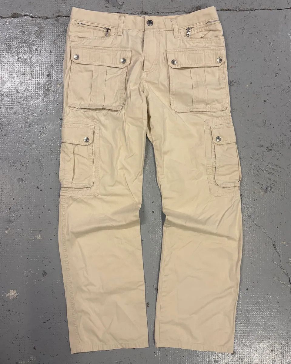 Dolce & Gabbana SS2003 Dolce & Gabbana Cream Cargo Pants Size US 31 - 1 Thumbnail