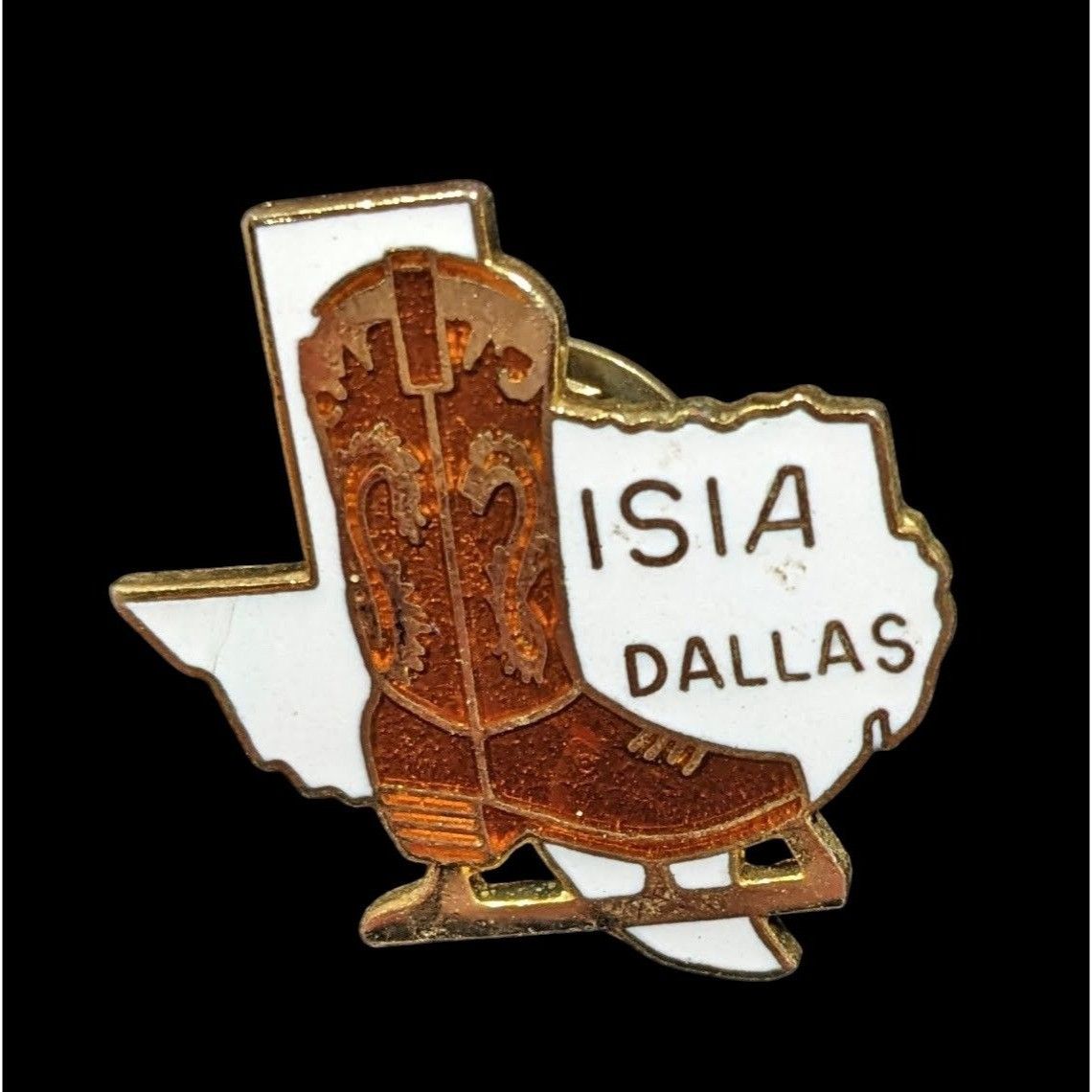Other Isia Dallas Texas Cowboy Boot Ice Skating Lapel Pin Size ONE SIZE - 1 Thumbnail