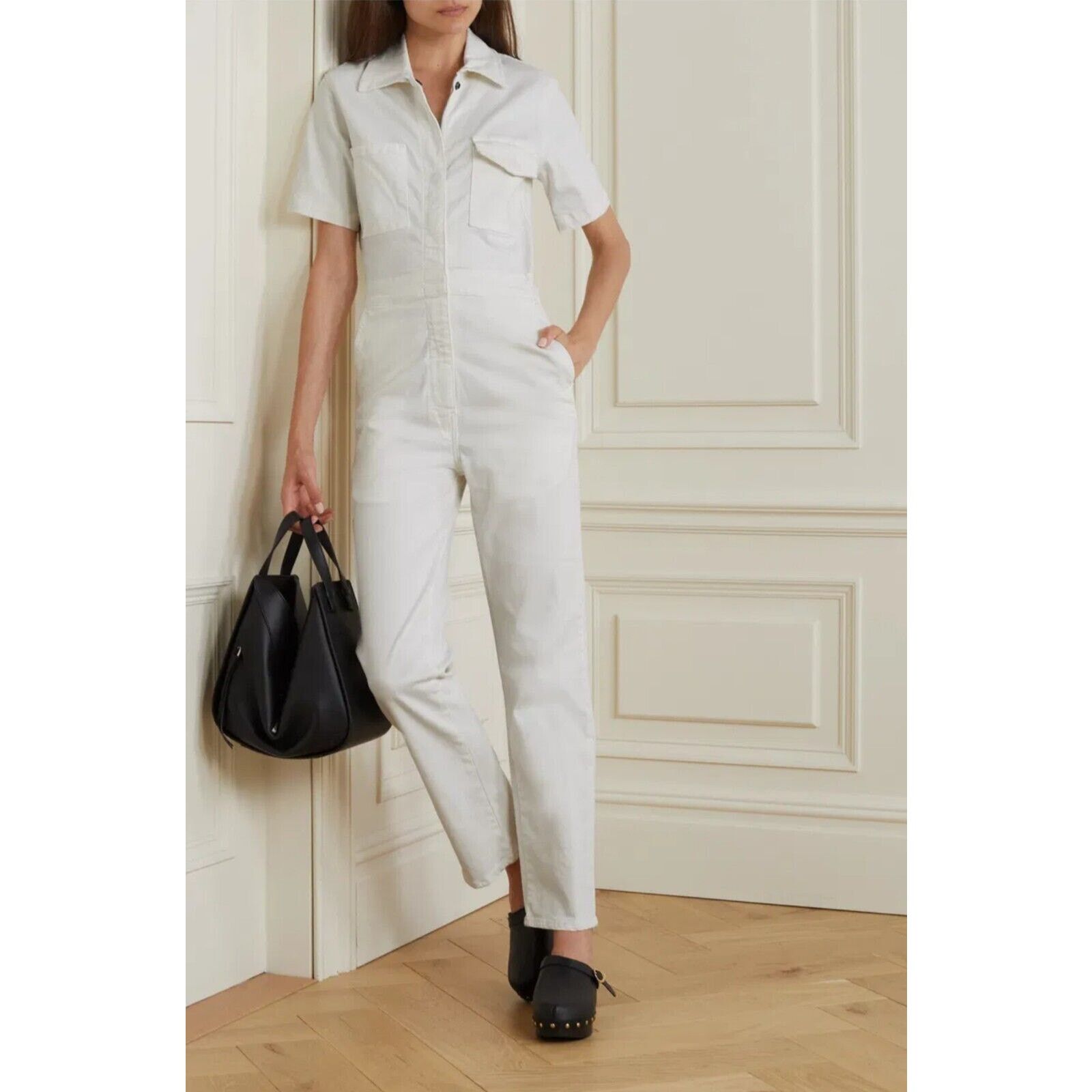 Other Rivet Utility Front Zip Worker White Jumpsuit $485 Size XS Size 26" / US 2 / IT 38 - 1 Thumbnail
