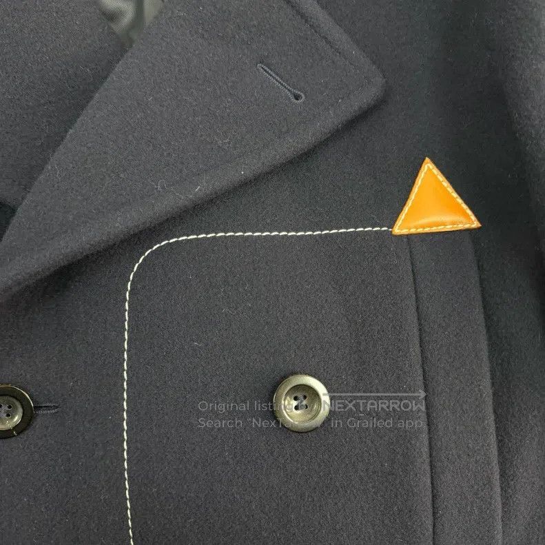 Loewe Loewe Dark Blue Wool Tweed Coat Size L / US 10 / IT 46 - 8 Thumbnail