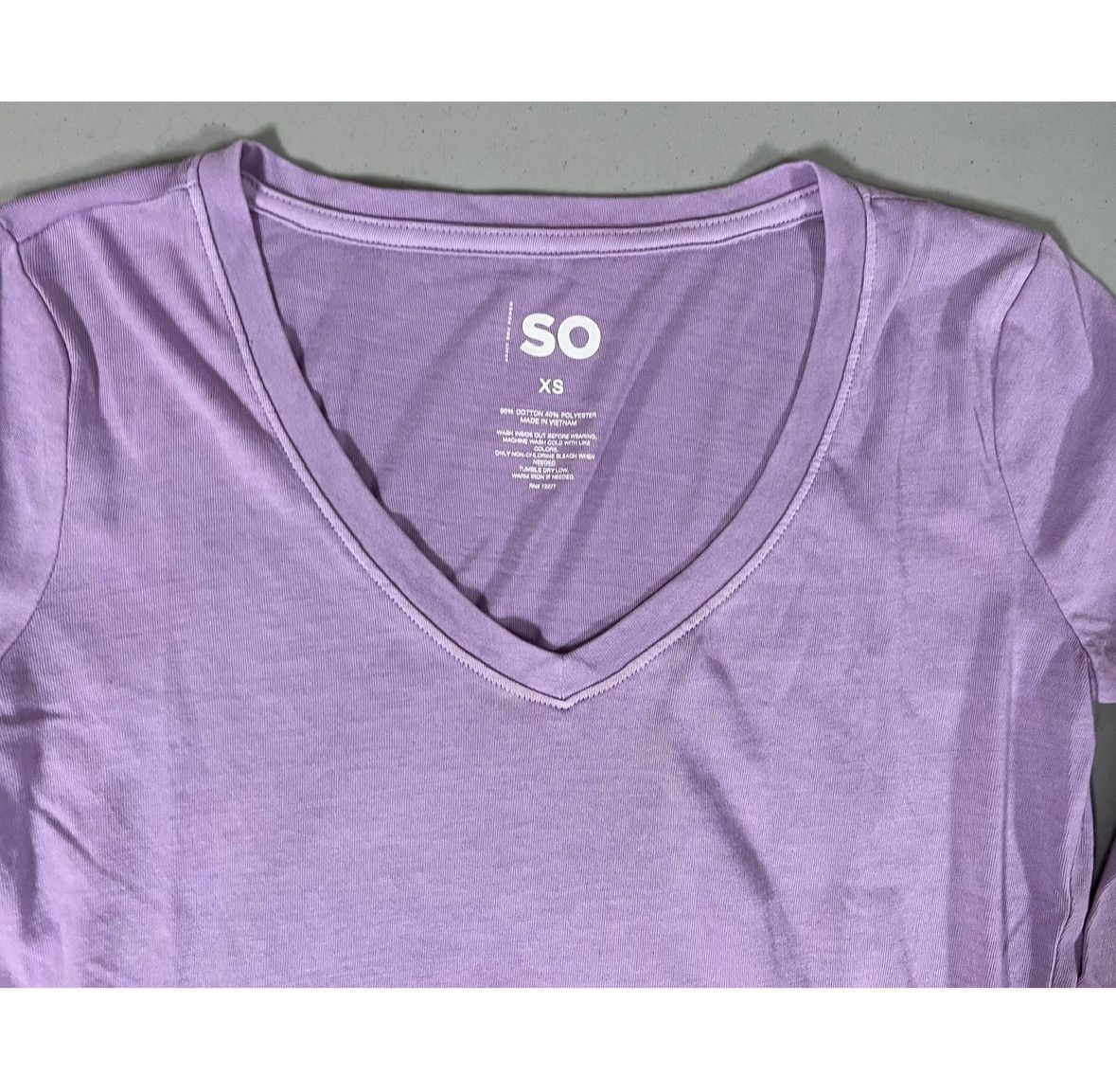 Sonoma Purple Pastel V-Neck Long Sleeve Shirt Top Blouse Tee XS 💜✨ Size XS / US 0-2 / IT 36-38 - 2 Thumbnail