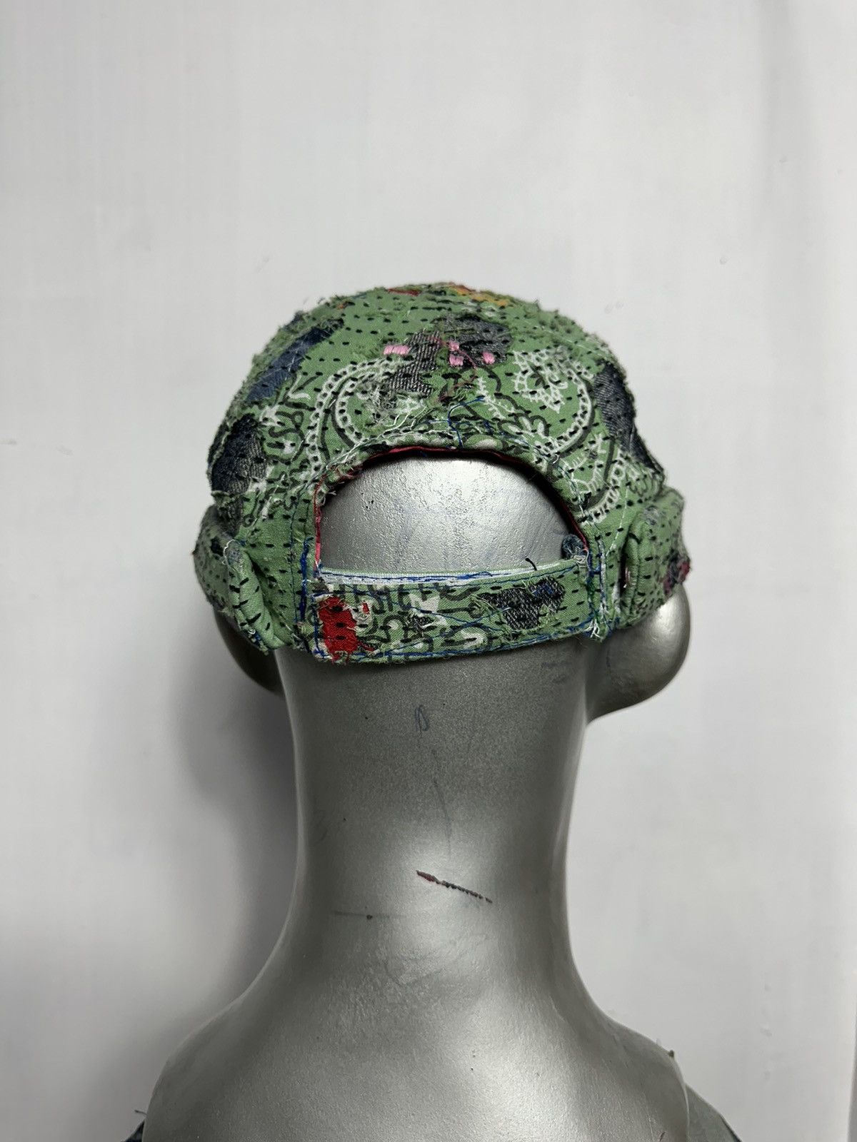 Handmade Custom Distressed Paisley Patchwork Boro Brimless Fisherman Size ONE SIZE - 11 Thumbnail
