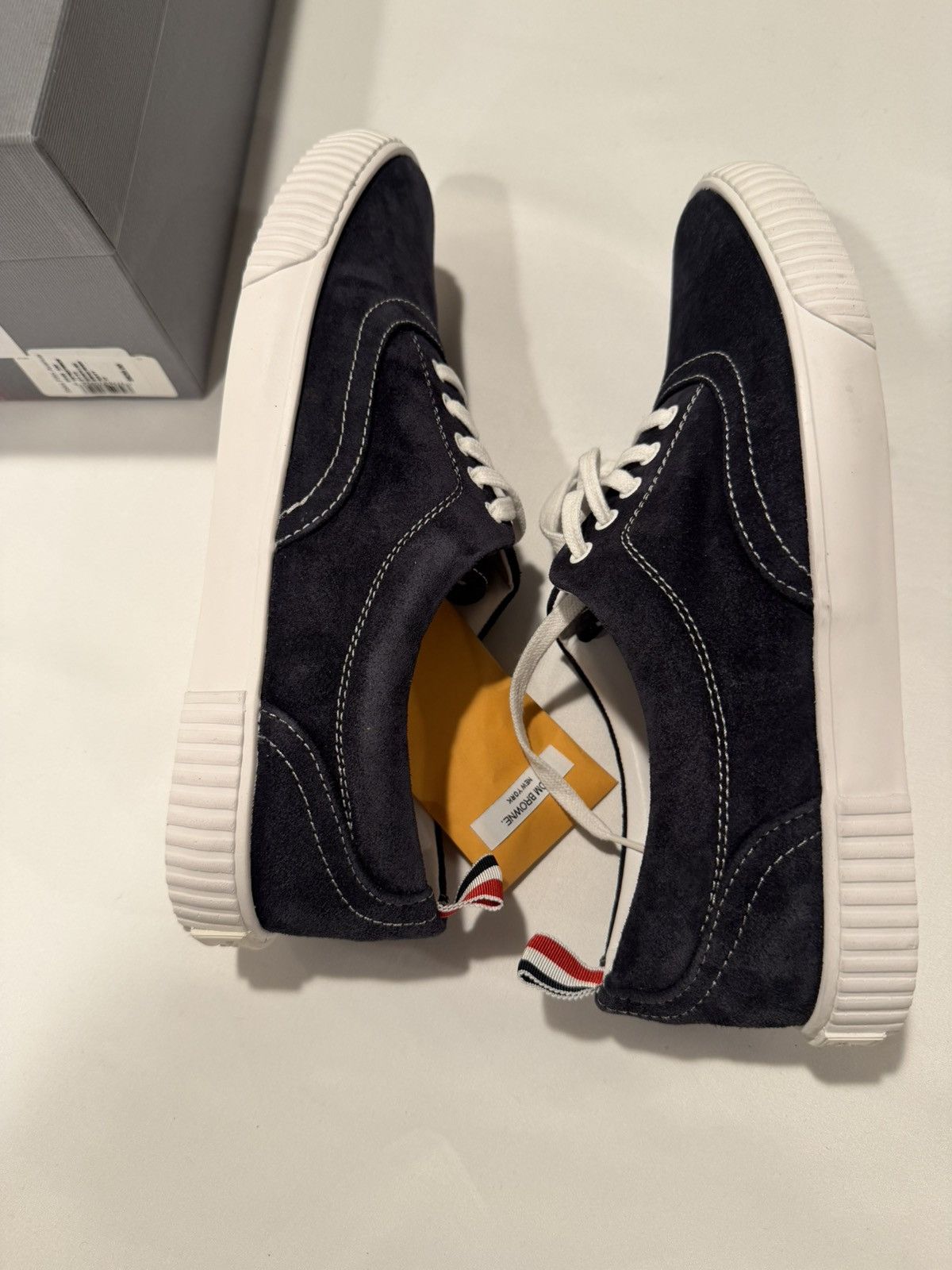 Thom Browne Thom browne mens suede sneakers. 45/12. $690 Size US 12 / EU 45 - 7 Thumbnail