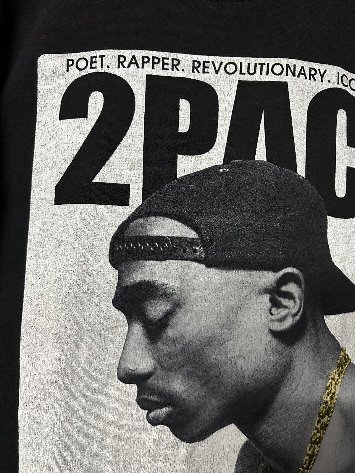 Band Tees × Rap Tees × Vintage Vintage Late 90s Tupac Rapper All Eyez On Me Faded Tee Size US L / EU 52-54 / 3 - 4 Thumbnail