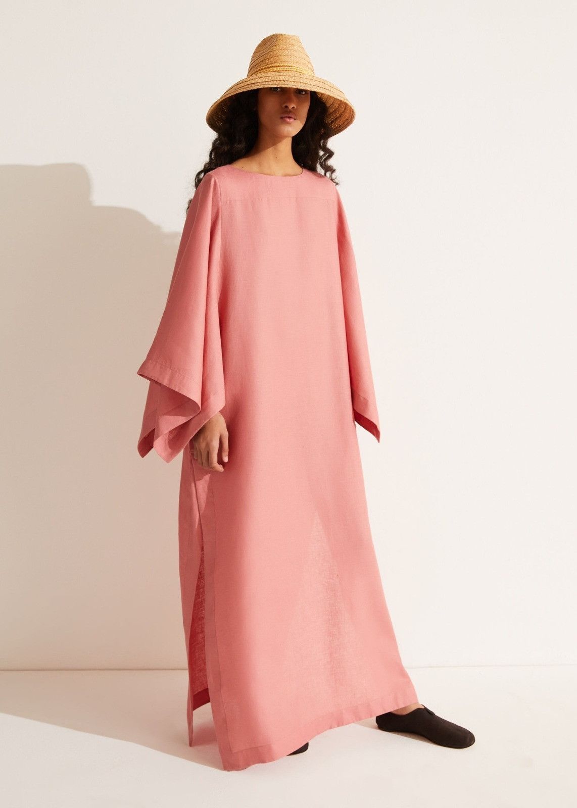 Loro Piana o1srvl11e0824 Veronica Long Solaire Maxi Dress in Pink Size M / US 6-8 / IT 42-44 - 2 Thumbnail