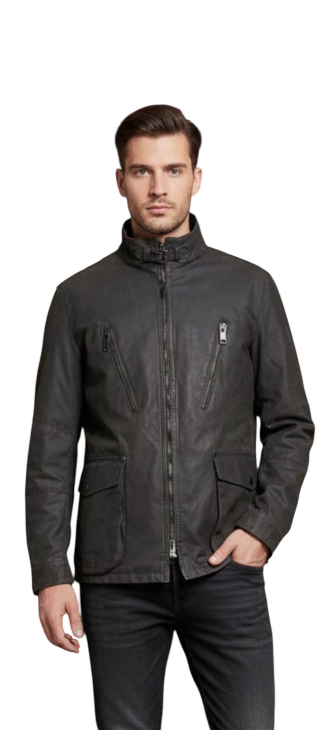 Burberry 🔥 burberry rare biker down jacket waxed novacheck size L Size US L / EU 52-54 / 3 - 1 Thumbnail