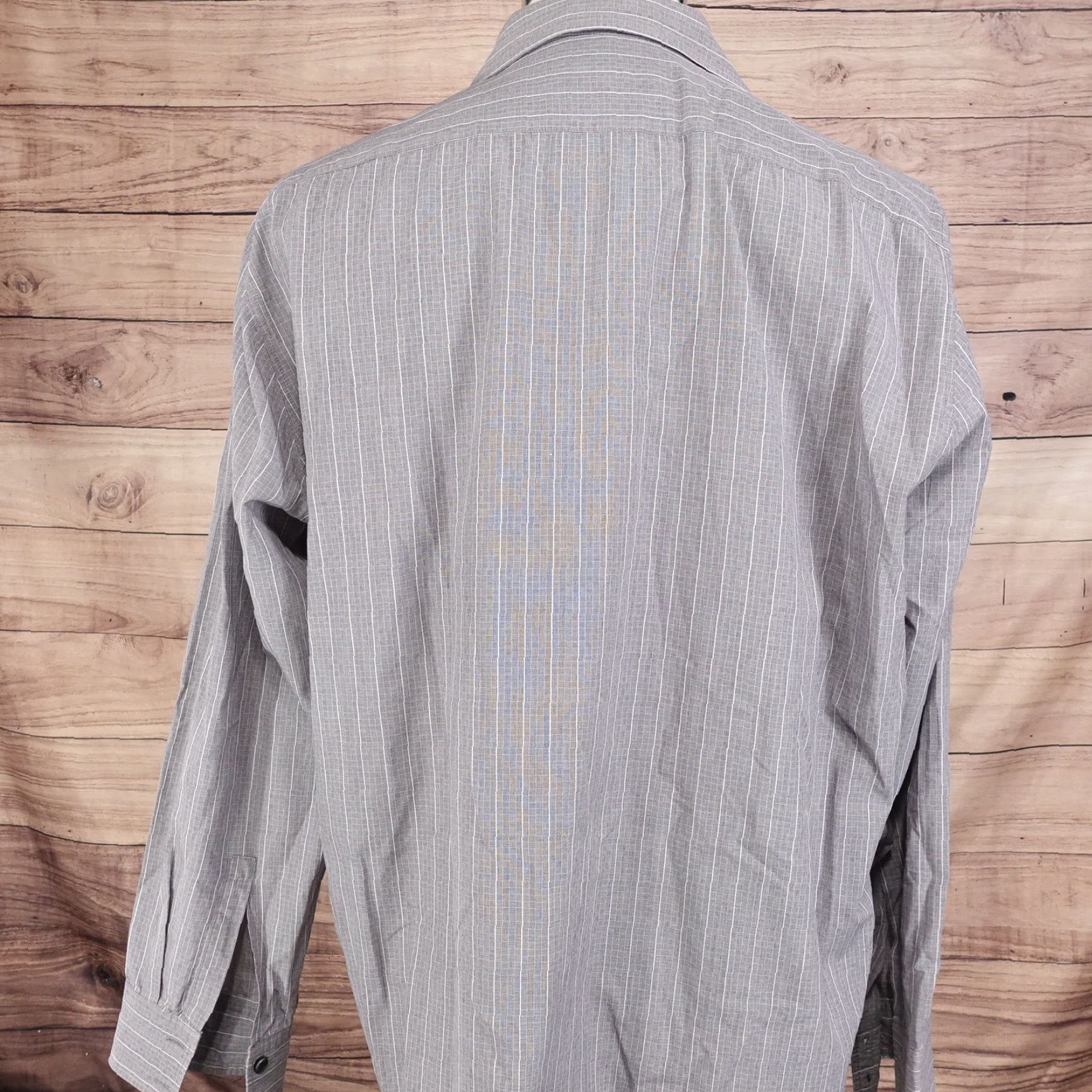 Hugo Boss HUGO BOSS Grey Check Long Sleeve Button-Up Shirt Men’s 2XL Size US XXL / EU 58 / 5 - 5 Thumbnail