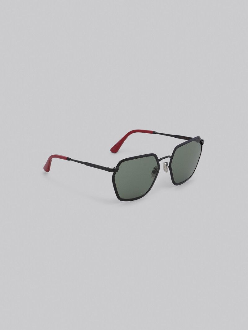 Marni o1w1db11125 Size :OS/Geometric Frame Sunglasses in Black Size ONE SIZE - 3 Thumbnail