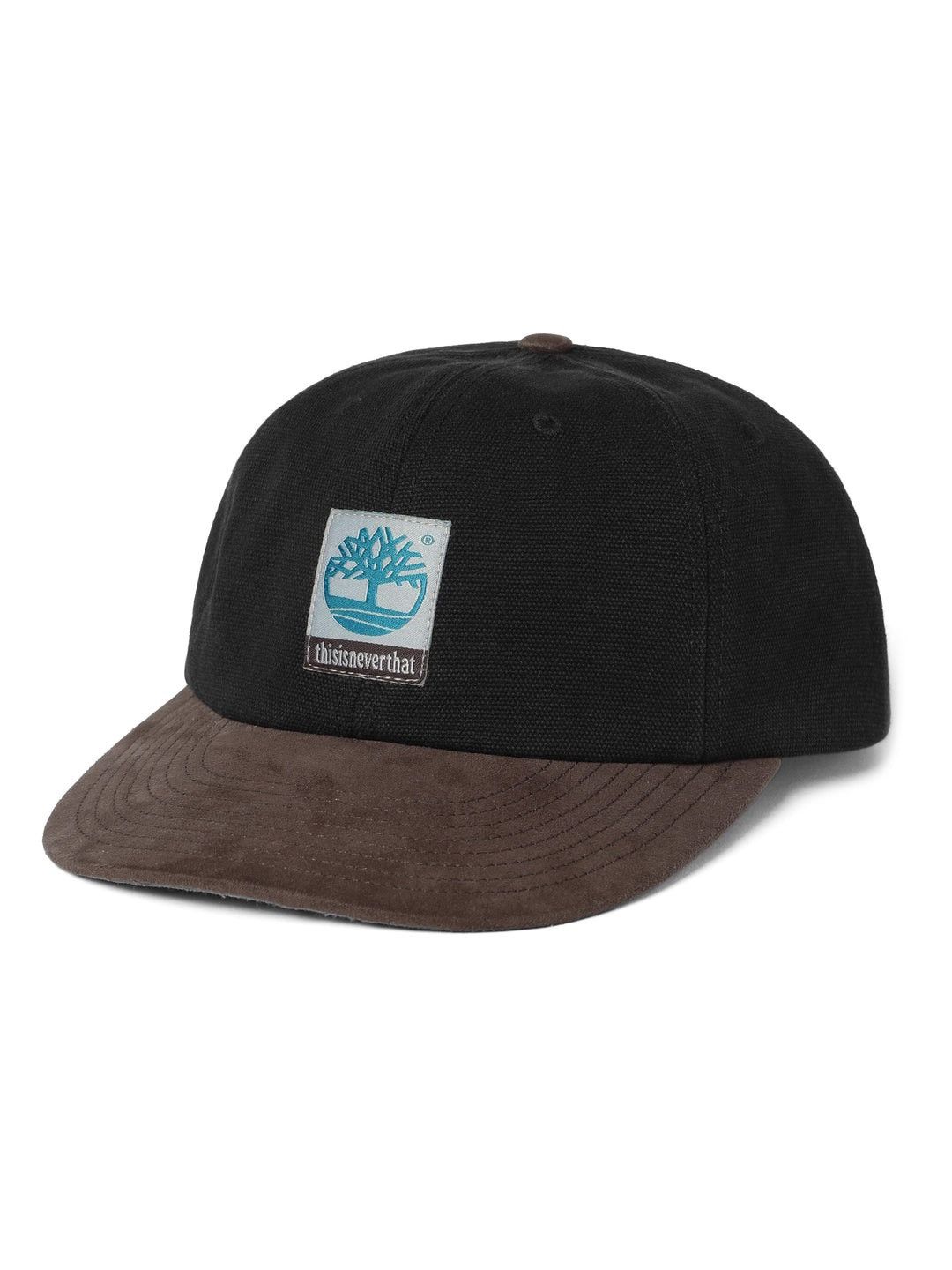 Timberland × thisisneverthat TNT TiMBERLAND WASHED 2-TONE CAP BLACK CANVAS BROWN SUEDE Size ONE SIZE - 14 Thumbnail