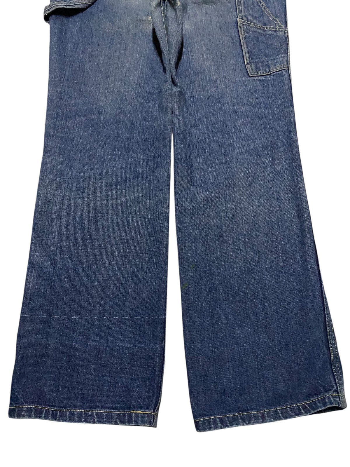 Blue Blue Japan Blue Way Distressed Baggy Overall Size US 33 - 8 Thumbnail