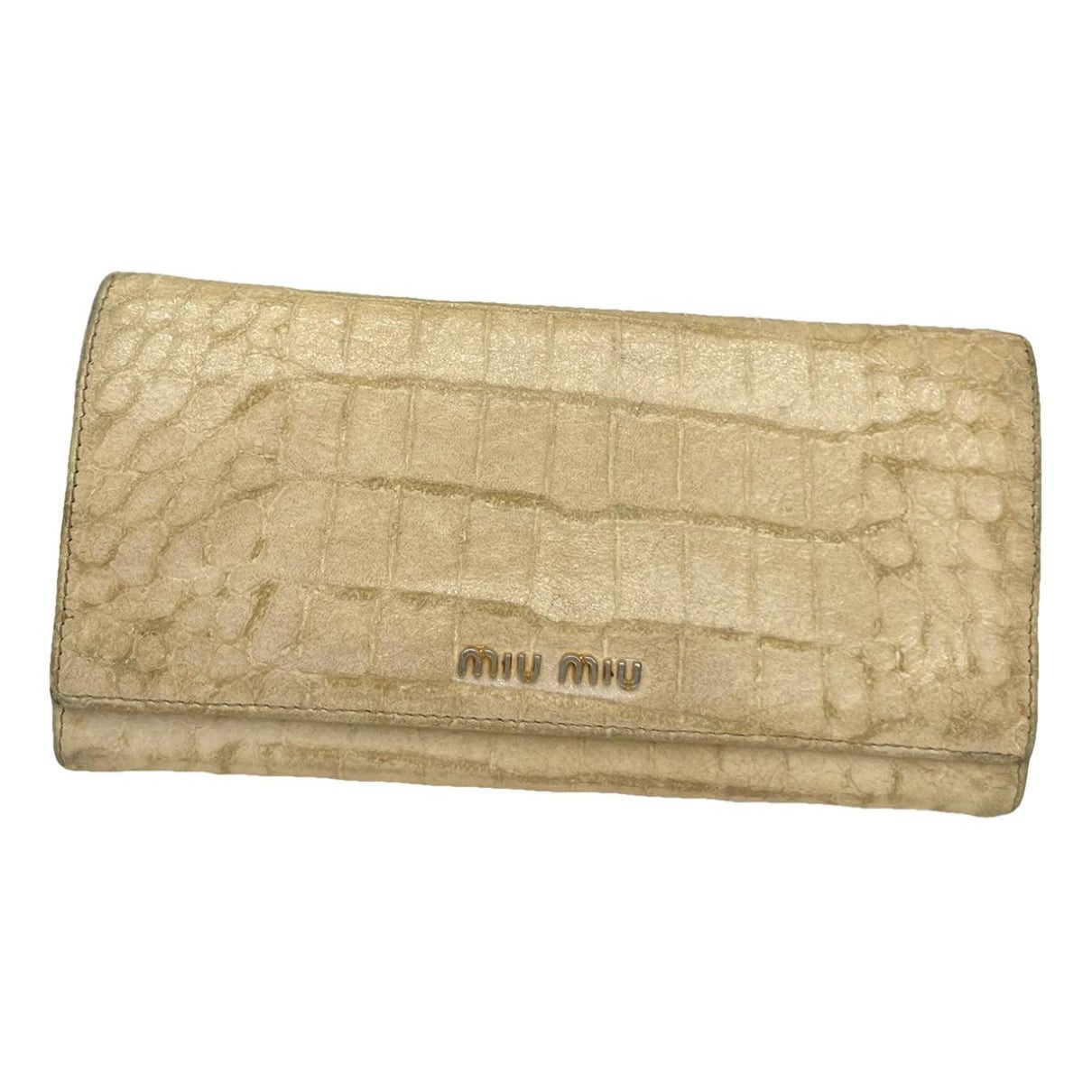 Miu Miu White Leather Wallet Size ONE SIZE - 1 Thumbnail