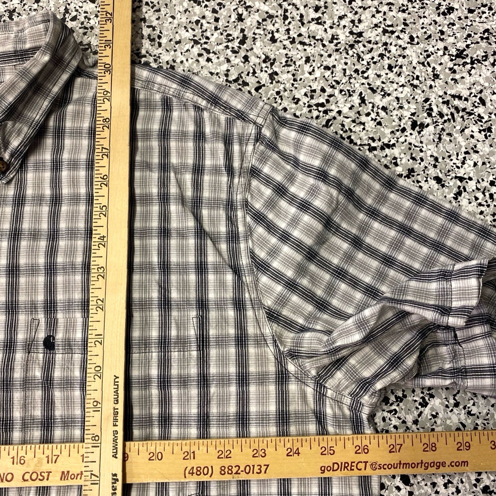 Carhartt Carhartt Shirt Men 2XL Flannel Plaid Button-Up Relaxed Fit Gray Cotton Workwear Size US XXL / EU 58 / 5 - 4 Thumbnail