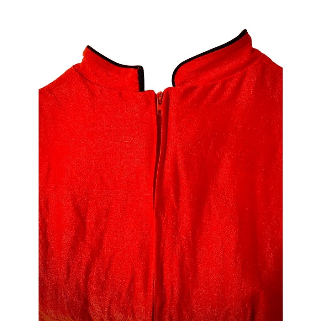 Handmade Vintage 1950s Red Cheongsam Dress-Handmade-Silk-Small-Side Size S / US 4 / IT 40 - 7 Thumbnail
