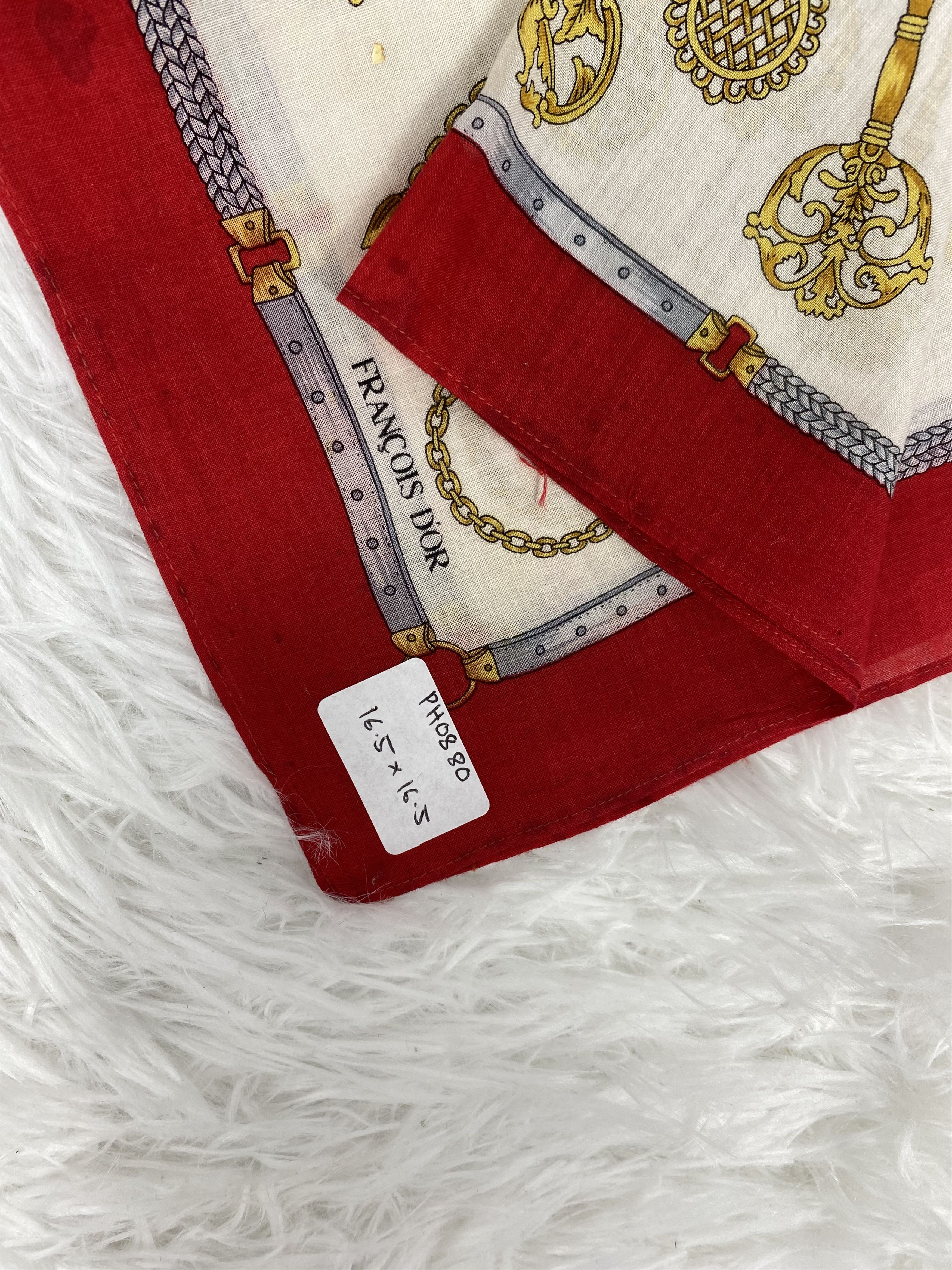 Designer × Vintage Vintage Francois Dior Handkerchief Neckerchief PH0880 Size ONE SIZE - 3 Thumbnail