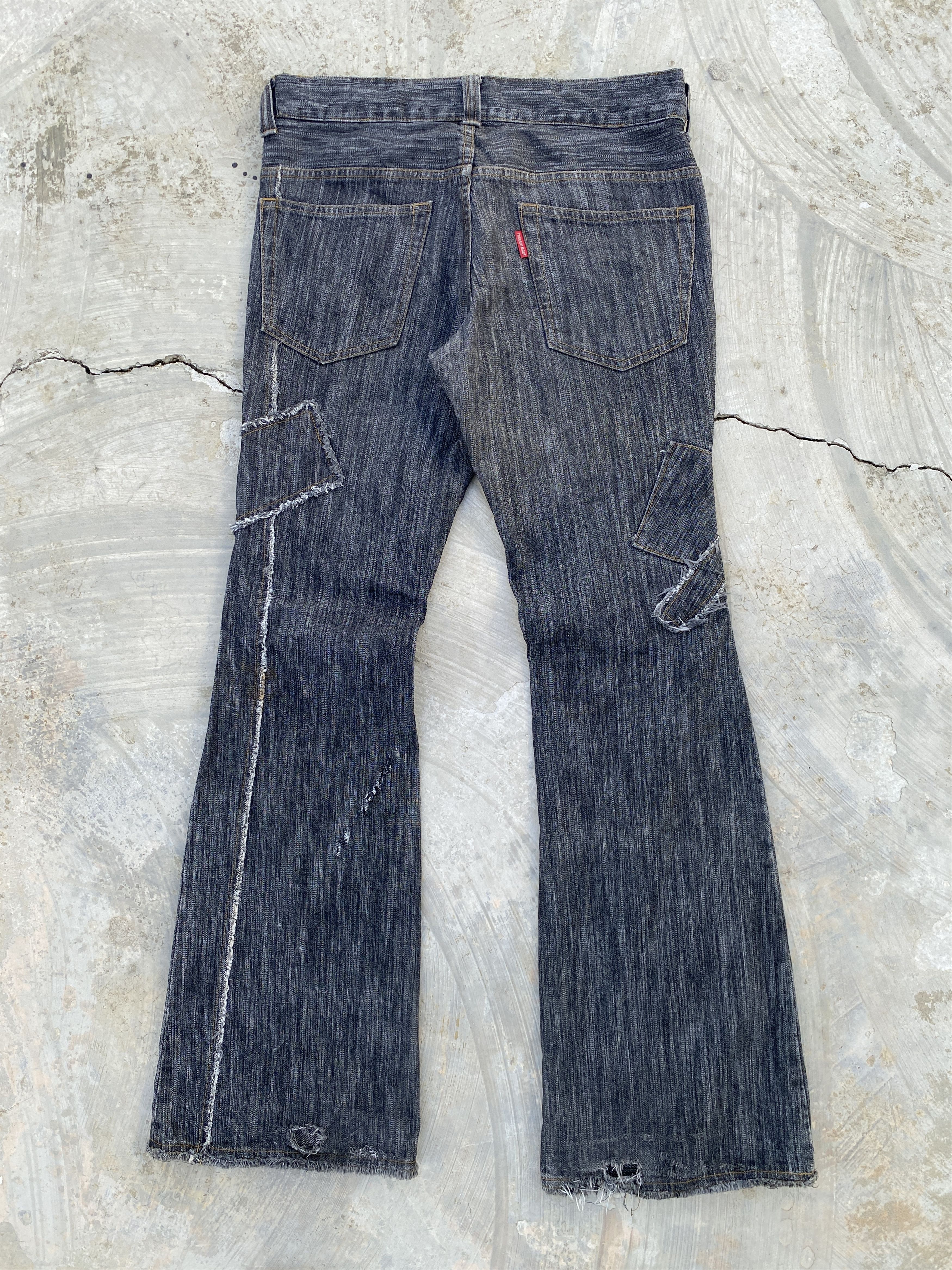 Japanese Brand × Tornado Mart Tornado Mart Patchwork Black Jeans Size US 33 - 5 Thumbnail