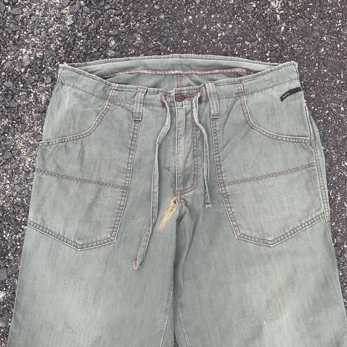 Japanese Brand FADED TROUSERS 36x31 JAPANESE VINTAGE ROLL UPS UTILITY PANTS Size US 36 / EU 52 - 6 Thumbnail