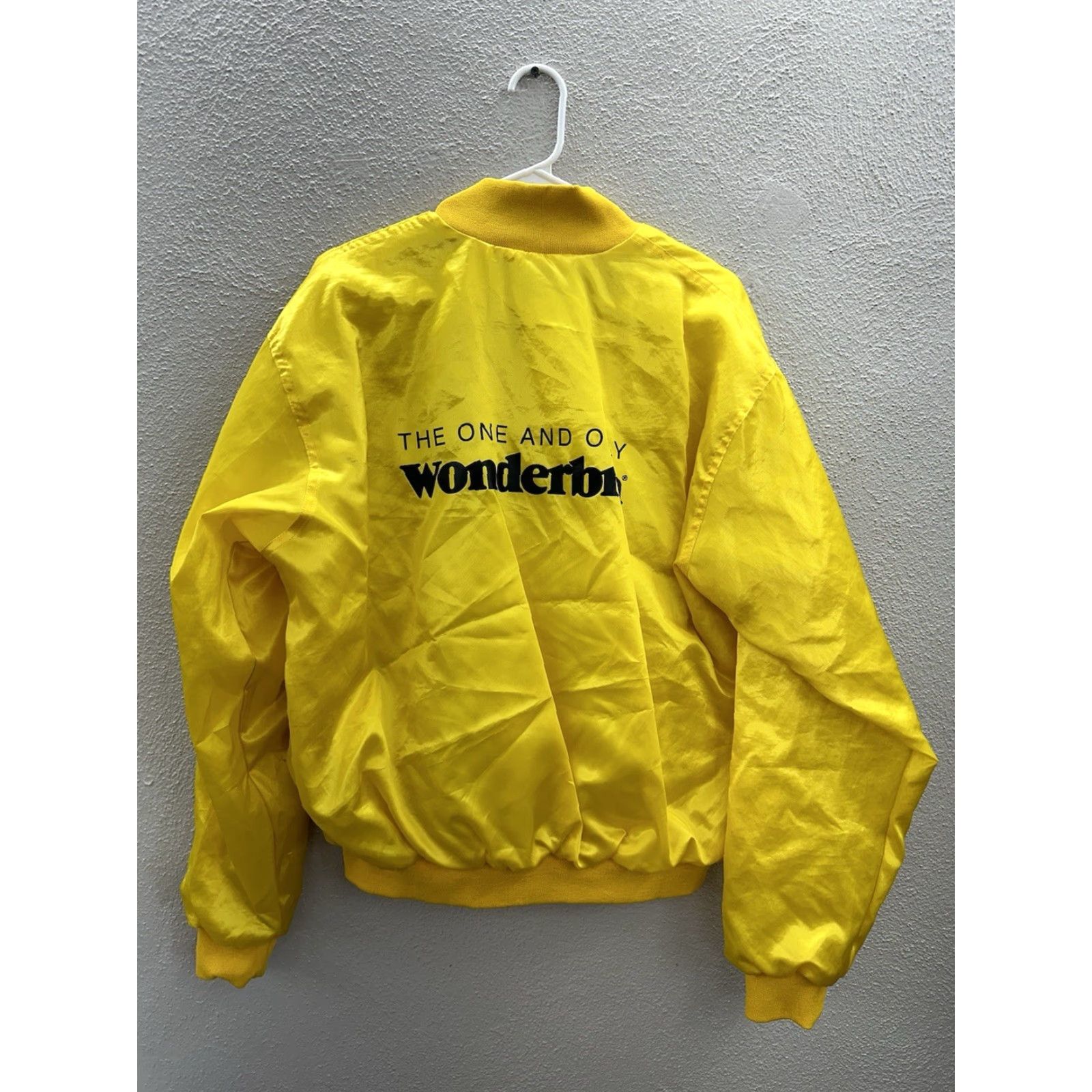 Endless VINTAGE Windless Bomber Jacket Womens Large Satin Yellow Logo Zip Up VTG jacket Size L / US 10 / IT 46 - 7 Thumbnail