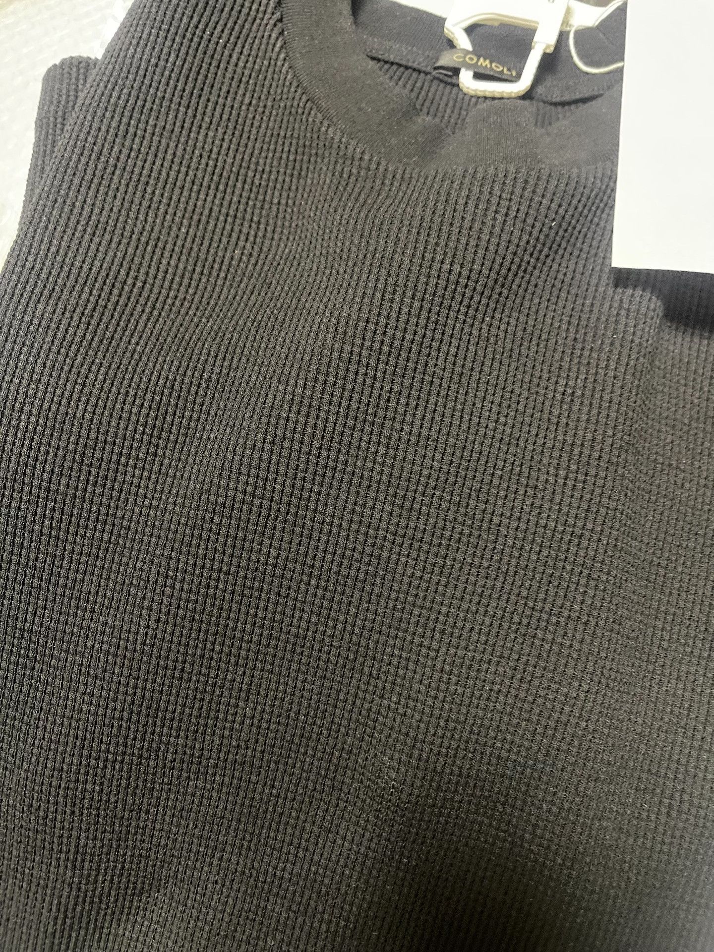 Comoli Comoli 26SS Black Waffle Knit Top Size US L / EU 52-54 / 3 - 4 Thumbnail