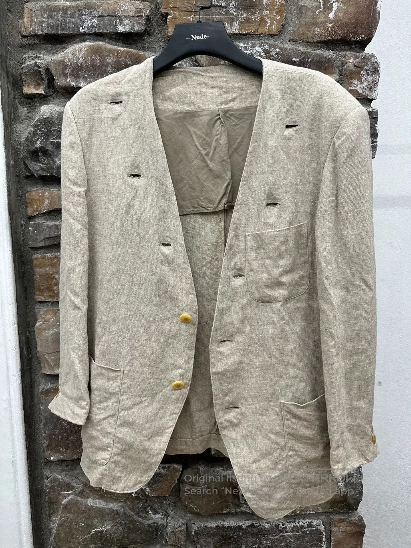Issey Miyake Issey Miyake Deconstructed Linen Suit. Size US M / EU 48-50 / 2 - 6 Thumbnail