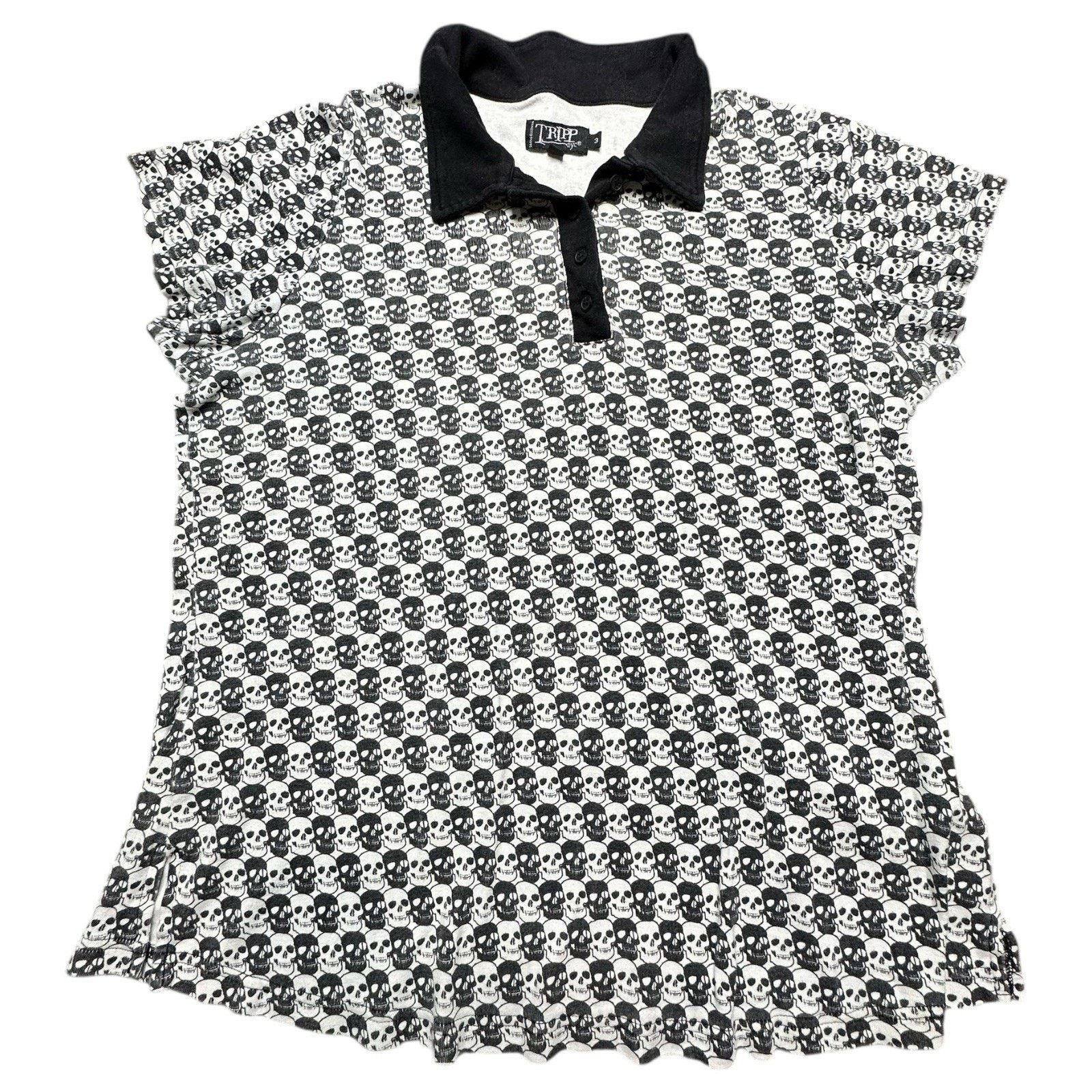 Tripp NYC Y2K Skater TRIPP NYC Skull AOP Collared Button Up Medium Size US M / EU 48-50 / 2 - 1 Thumbnail